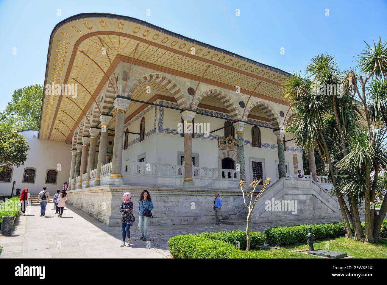 Istanbul, Türkei - 5. Mai 2017: Topkapi - der Hauptpalast des Osmanischen Reiches bis zur Mitte des 19. Jahrhunderts. Stockfoto