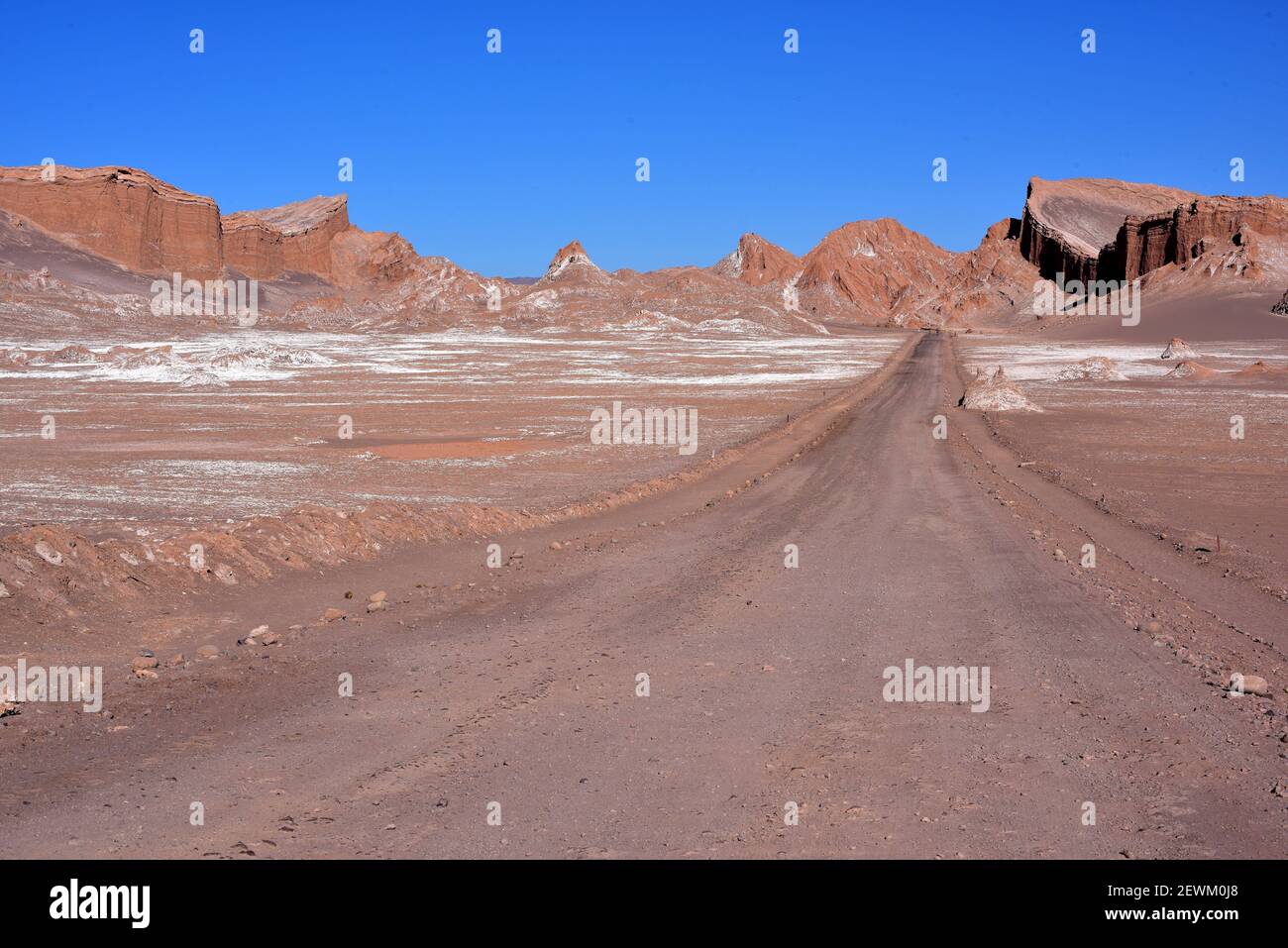 Valle de La Luna (Mondtal). San Pedro de Atacama, Cordillera de la Sal, Salar de Atacama, Antofagasta, Chile. Stockfoto