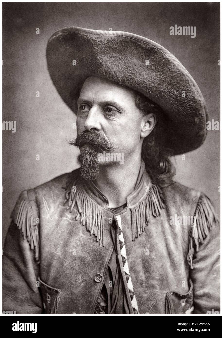 Buffalo Bill Cody, (William Frederick Cody, 1846-1917), amerikanischer Soldat, Bisons-Jäger und Showman, Portraitfoto, 1887 Stockfoto