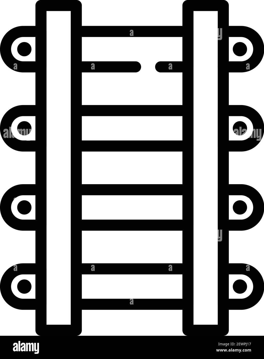 Eisenbahnikone. Skizzieren Zug Eisenbahn Vektor-Symbol für Web-Design isoliert auf weißem Hintergrund Stock Vektor