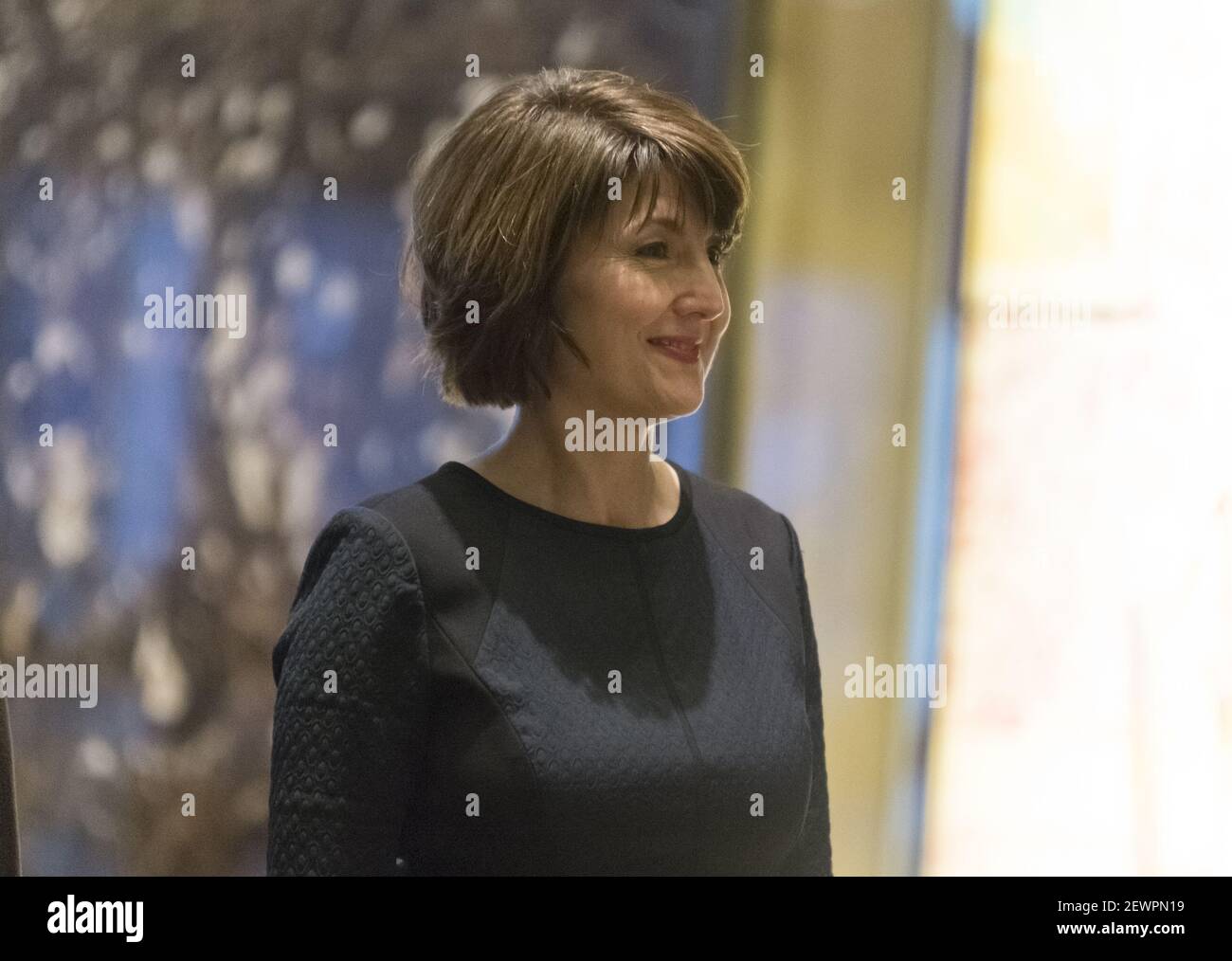 Die Kongressabgeordnete Cathy McMorris Rogers aus Oregon ist in der Lobby des Trump Tower in New York, NY, USA zu sehen, als sie am 12. Dezember 2016 zu einem Treffen mit dem designierten Präsidenten Trump eintrifft. (Foto von Albin Lohr-Jones) *** Bitte benutzen Sie die Gutschrift aus dem Kreditfeld *** Stockfoto