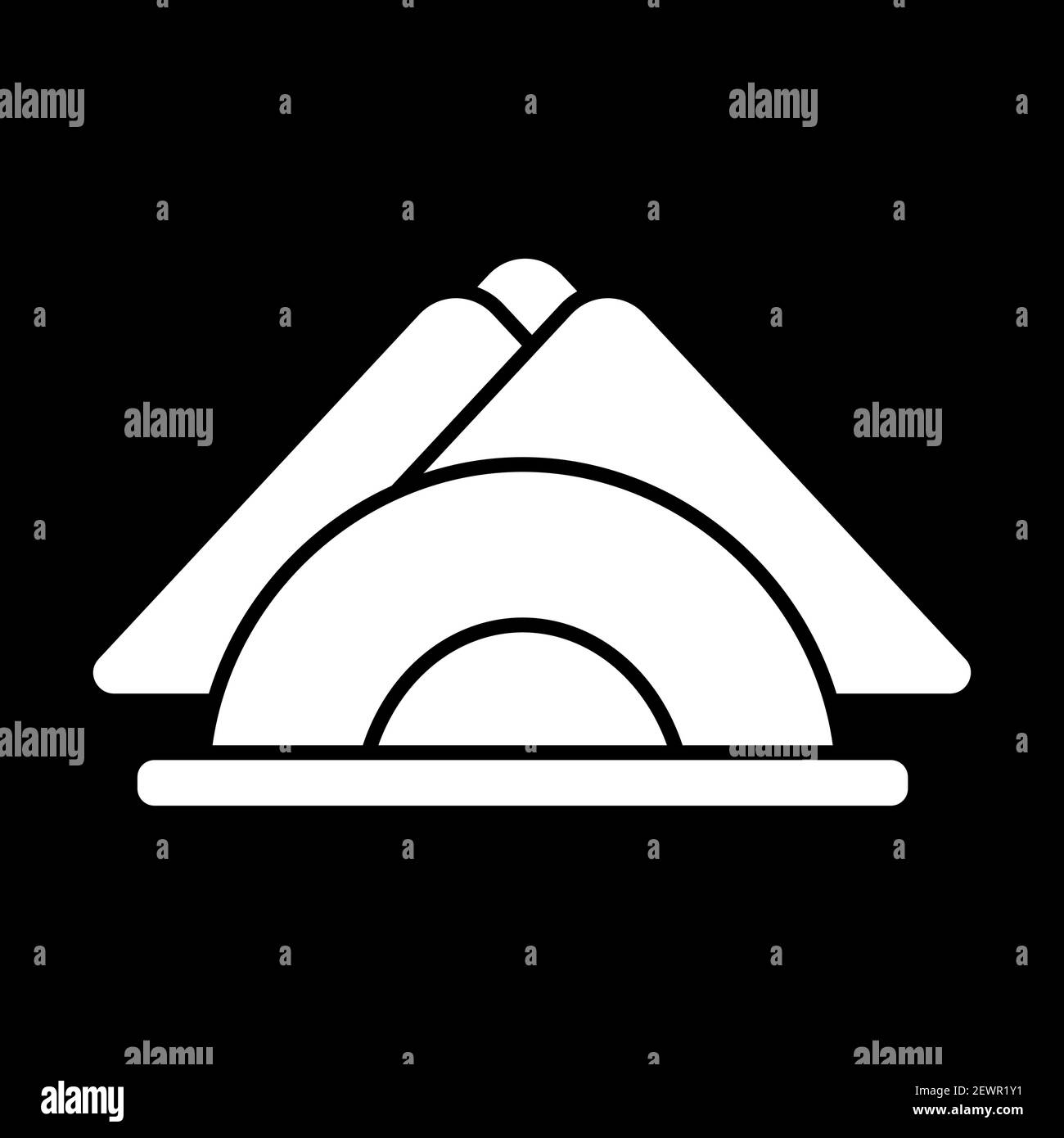 Cafe Tissues Halter dunkles Glyphsymbol Stock Vektor