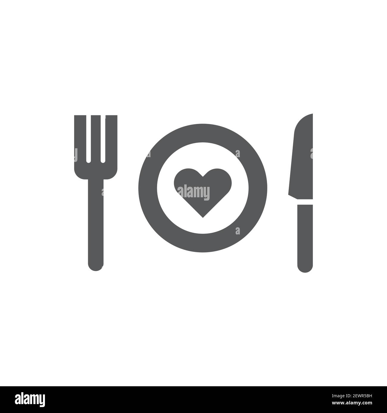 Romantisches Abendessen Symbol, Farbe, Linie, Kontur Vektor-Zeichen, lineare Stil Piktogramm isoliert auf weiß. Symbol, Logo-Illustration Stock Vektor