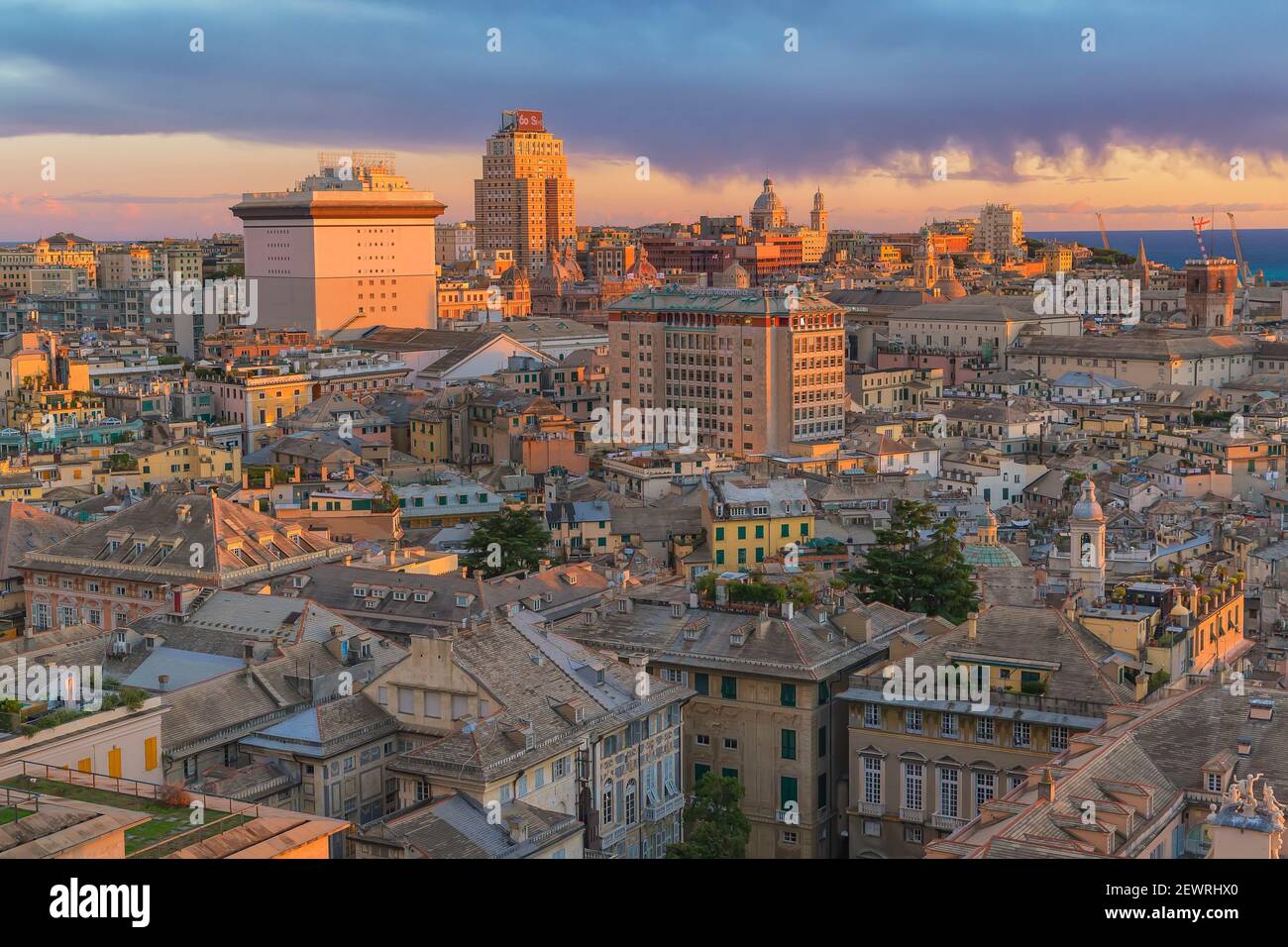 Stadtbild, Draufsicht, Genua, Ligurien, Italien, Europa Stockfoto
