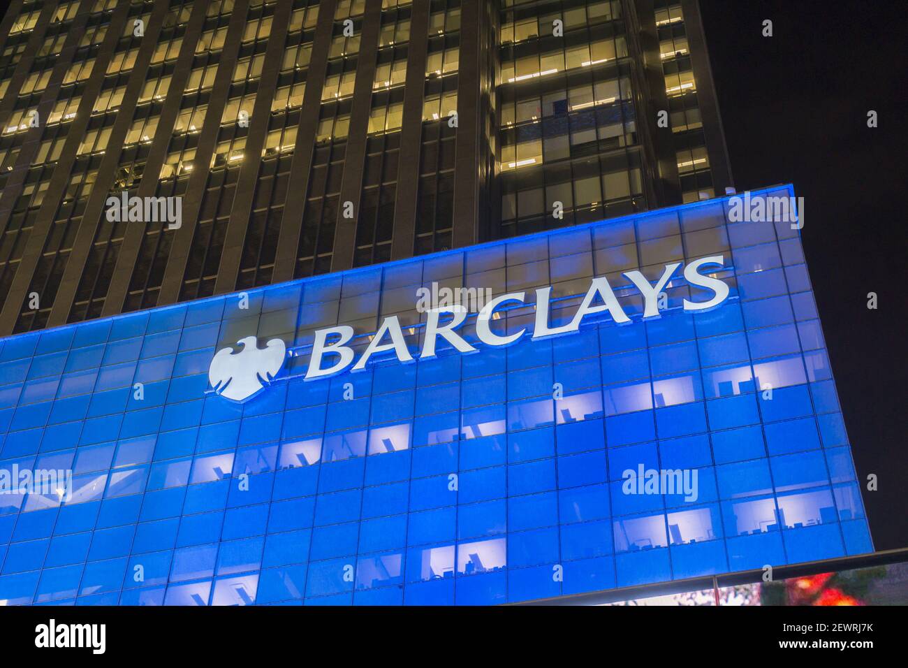 Die ehemalige Lehman Brothers Global Zentrale in New York, jetzt Barclays Capital am Dienstag, 26. Januar 2016. Barclays hat sich bereit erklärt, eine US-Untersuchung über angebliche Vergehen bei hypothekenbesicherten Wertpapieren zu regeln und eine $2-Milliarden-Abrechnung zu bezahlen. (Foto von Richard B. Levine) Stockfoto