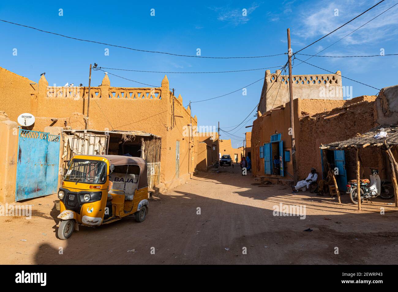 Historisches Zentrum von Agadez, UNESCO-Weltkulturerbe, Niger, Afrika Stockfoto