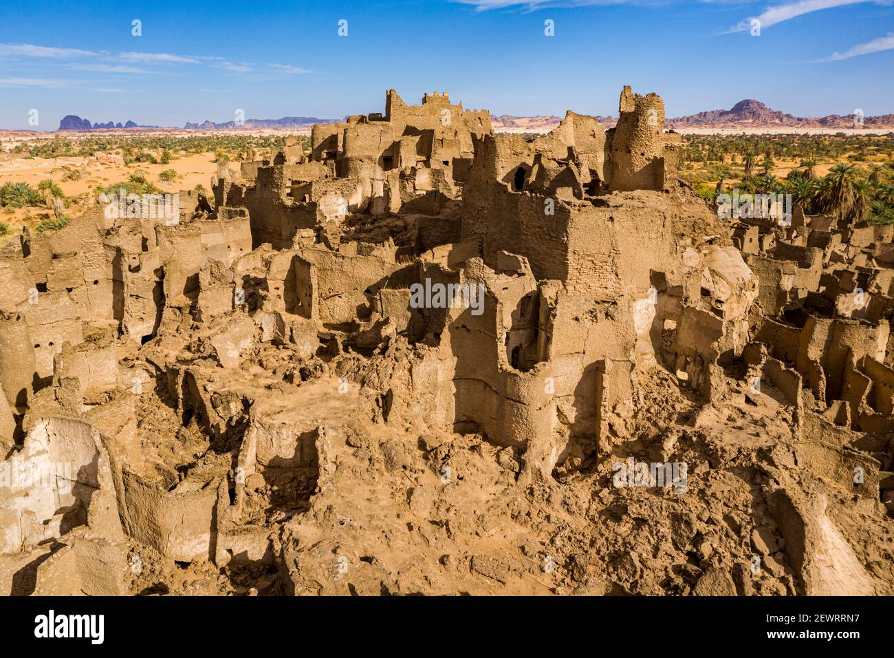 Fort von Pacot (Fort Djado), Djado Plateau, Tenere Wüste, Sahara, Niger, Afrika Stockfoto
