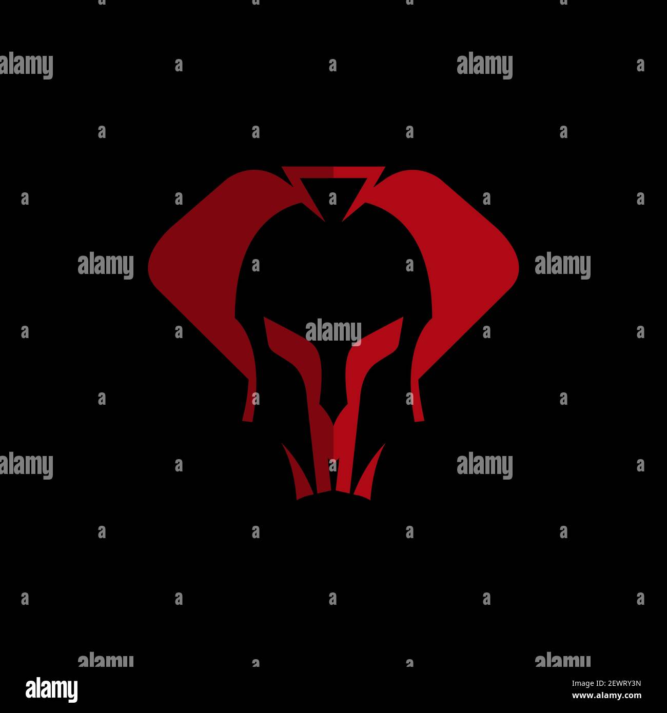 Schild und Helm des spartanischen Kriegersymbols, Emblem.EPS 10 Stock Vektor