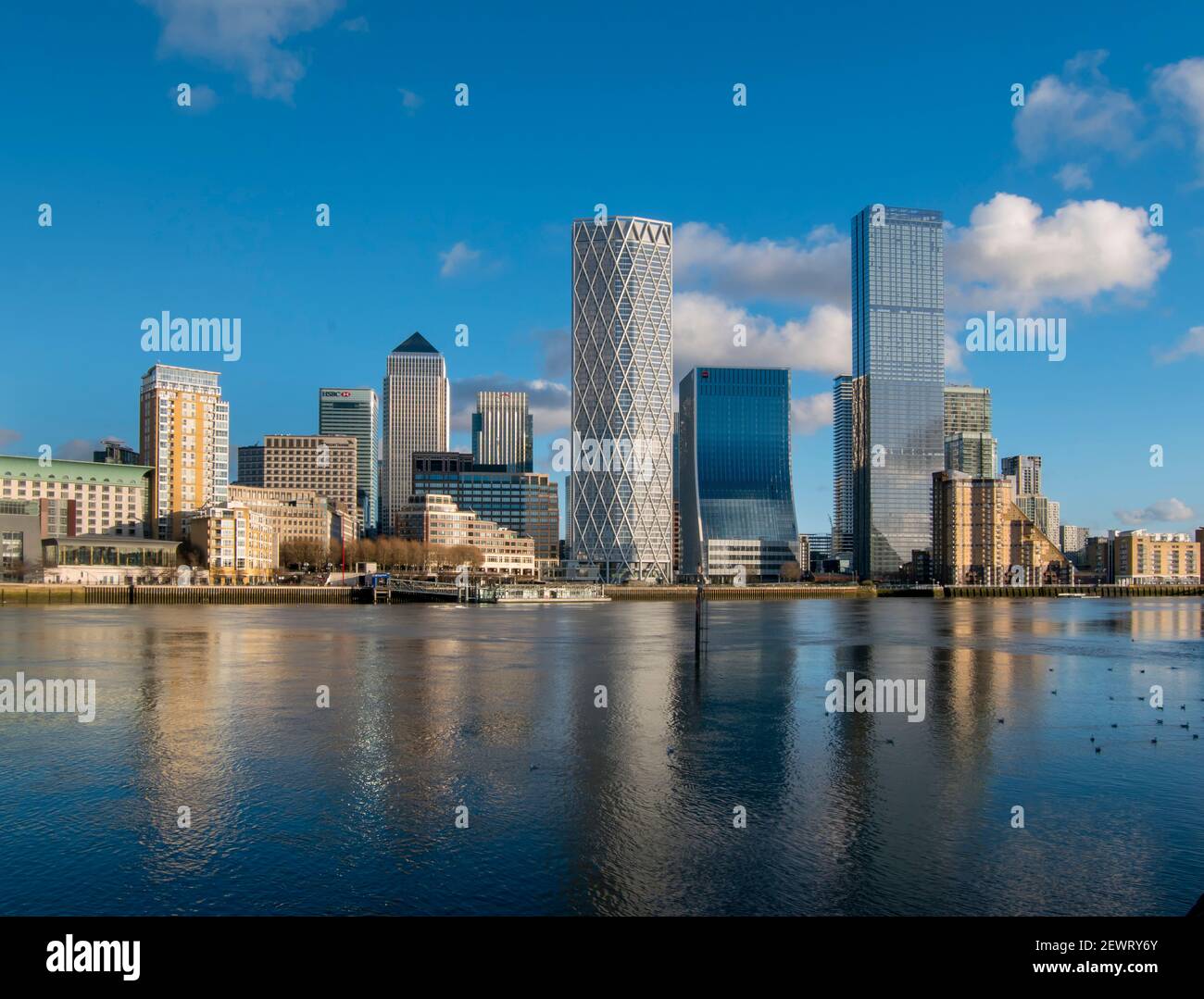 Canary Wharf Cityscape, Docklands, London, England, Vereinigtes Königreich, Europa Stockfoto