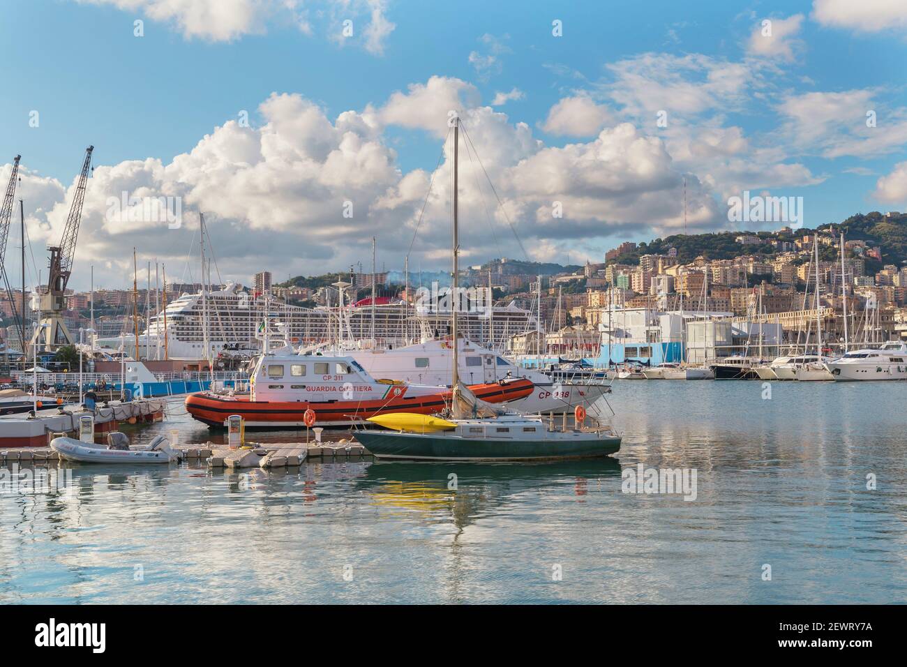Porto Antico (Alter Hafen), Genua, Ligurien, Italien, Europa Stockfoto