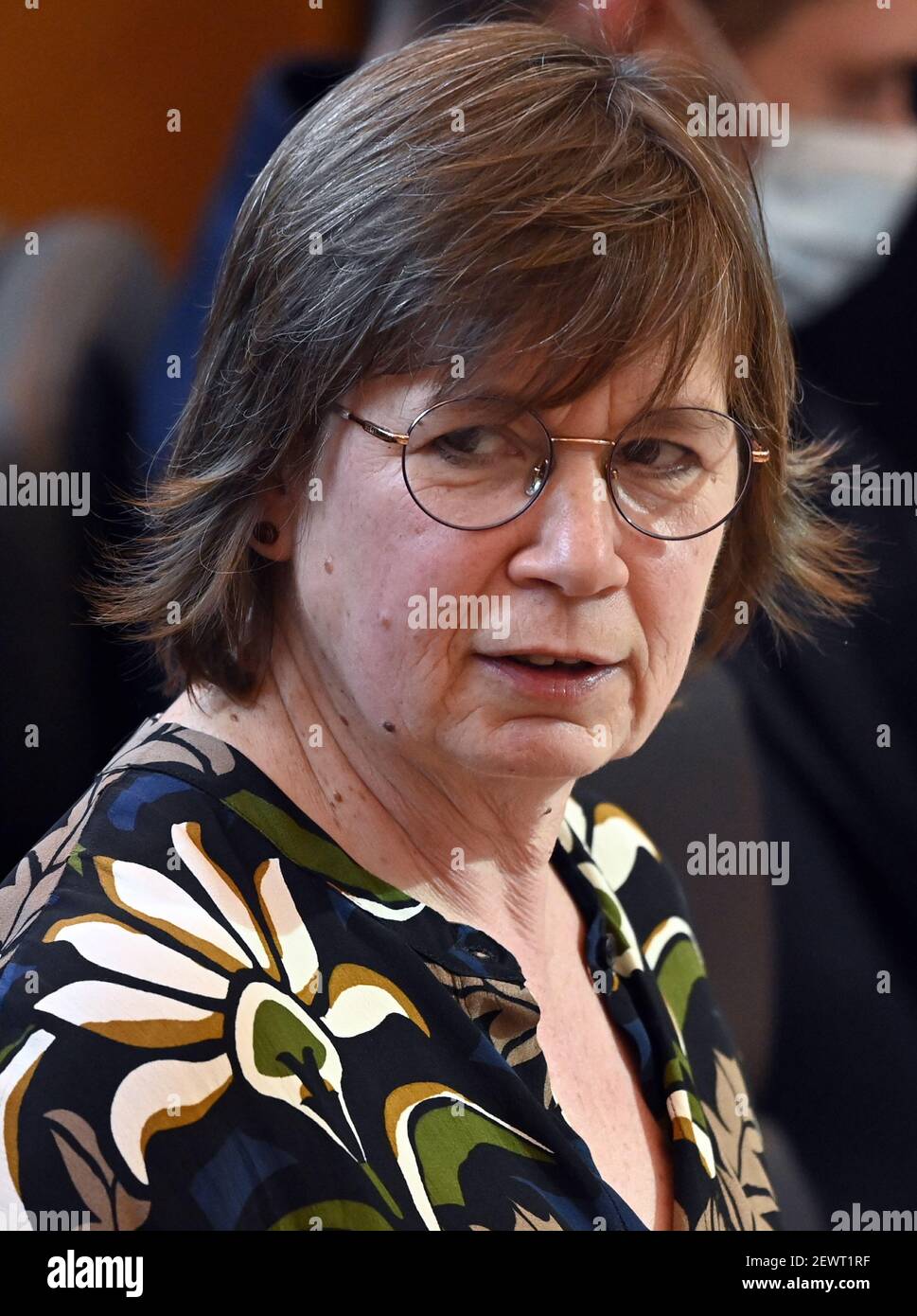 CDH's Alda Greoli im Bild während einer Plenarsitzung des wallonischen parlaments, im wallonischen parlament in Namur, Mittwoch, 03. März 2021. BELGA FOTO ER Stockfoto