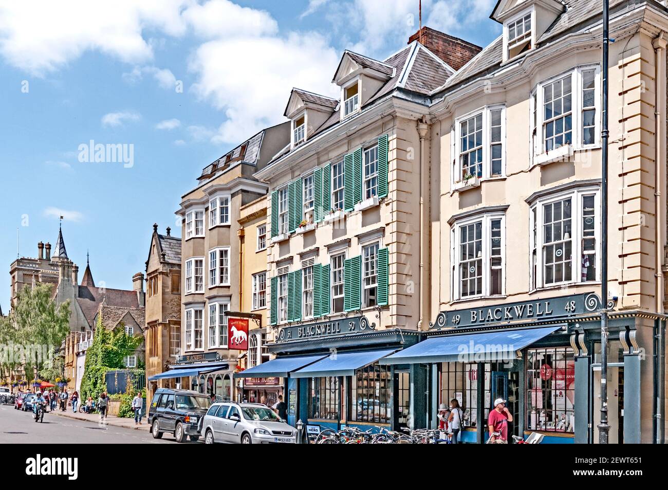 Oxford (England): Blackwell's Bookshop, 48-51 Broad St Stockfoto
