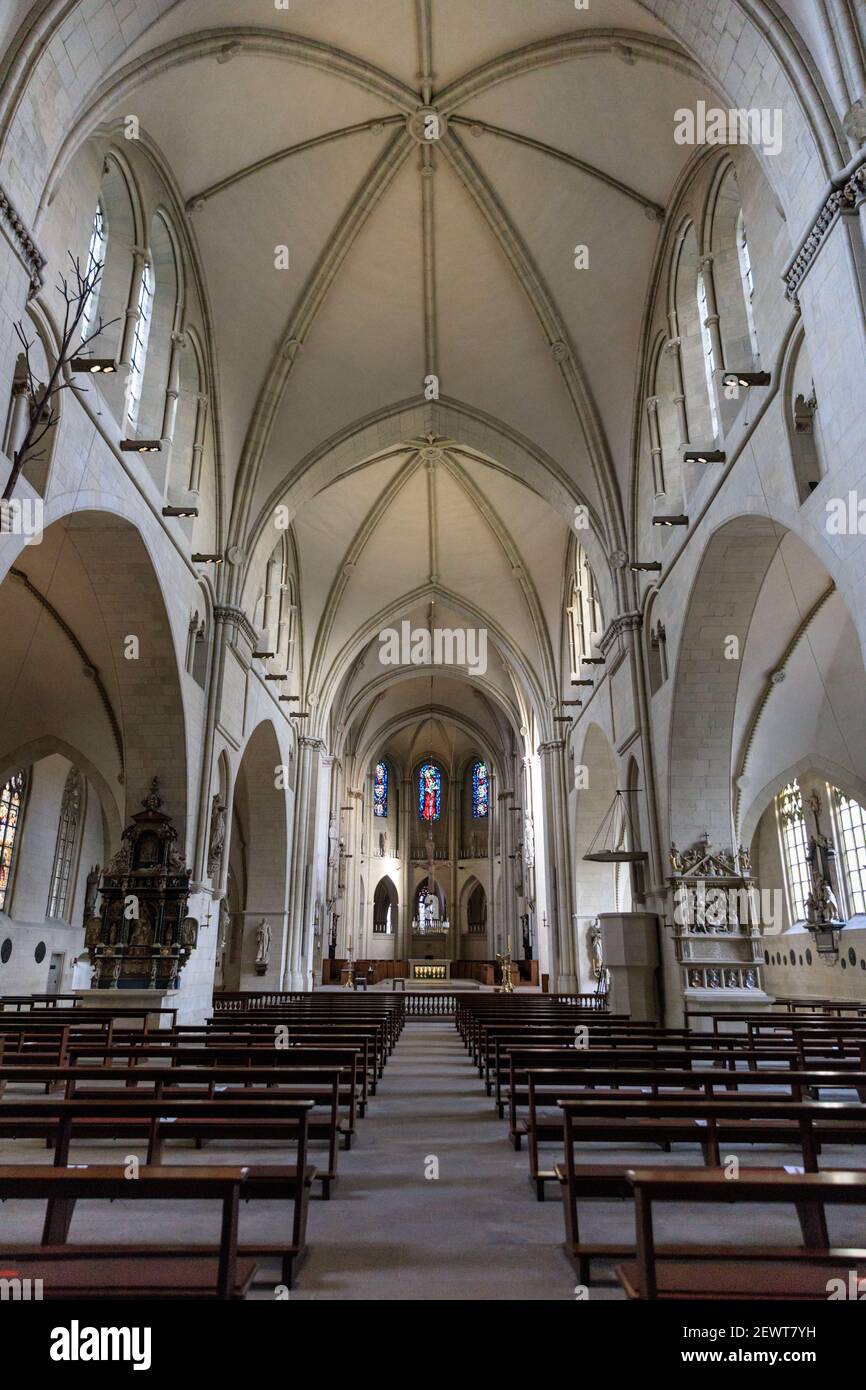 Münster oder St.-Paulus-Dom, innen, Münster, Deutschland Stockfoto