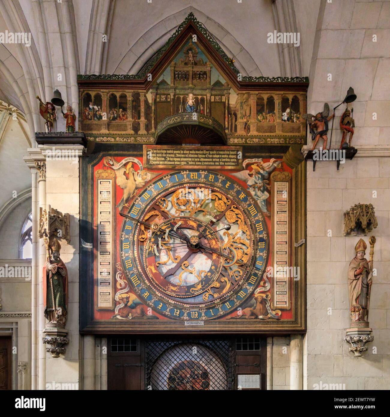 Die Astronomische Uhr, St. Paulus Dom Münster, Münster, Deutschland Stockfoto
