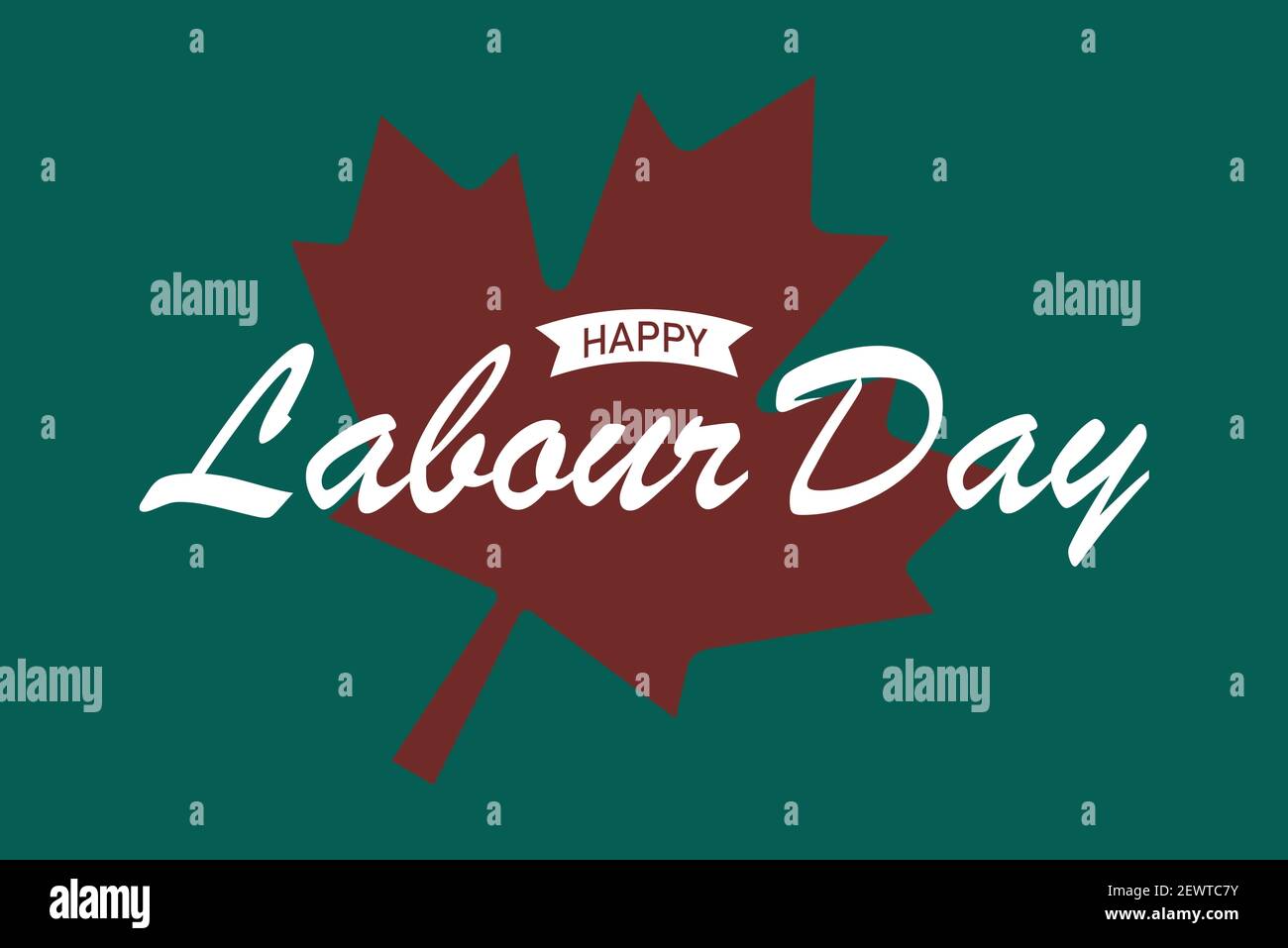 Happy Labor Day Kalligraphie Hand Schriftzug. Holiday in Canada Typografie Poster. Stockfoto