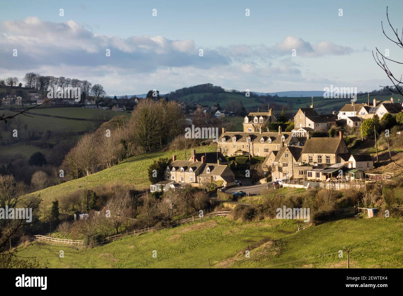 Ansicht von Kingscourt, Gloucestershire, Großbritannien Stockfoto