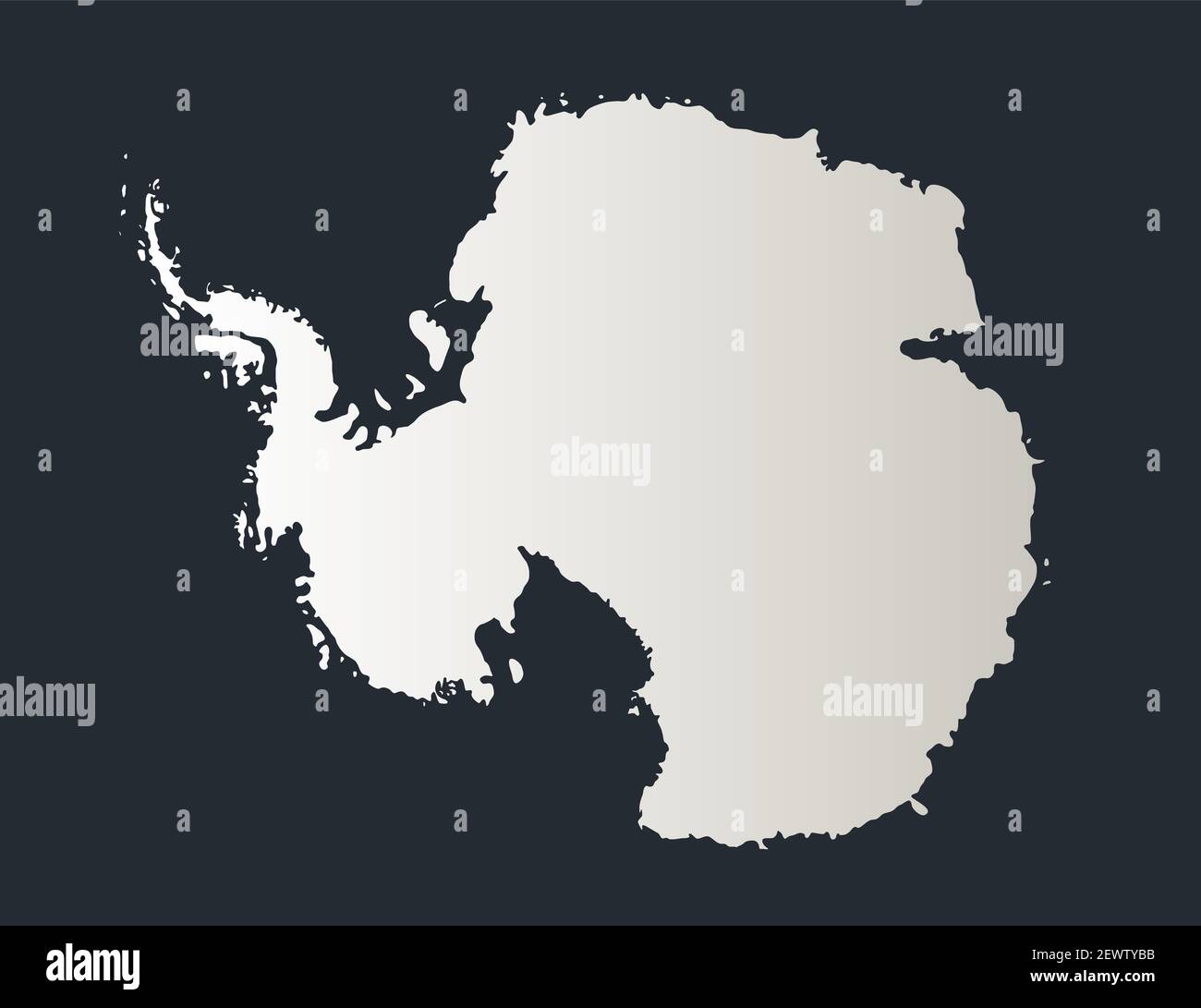 Antarktis Karte, Infografiken flaches Design Farben Schnee weiß blank Stockfoto