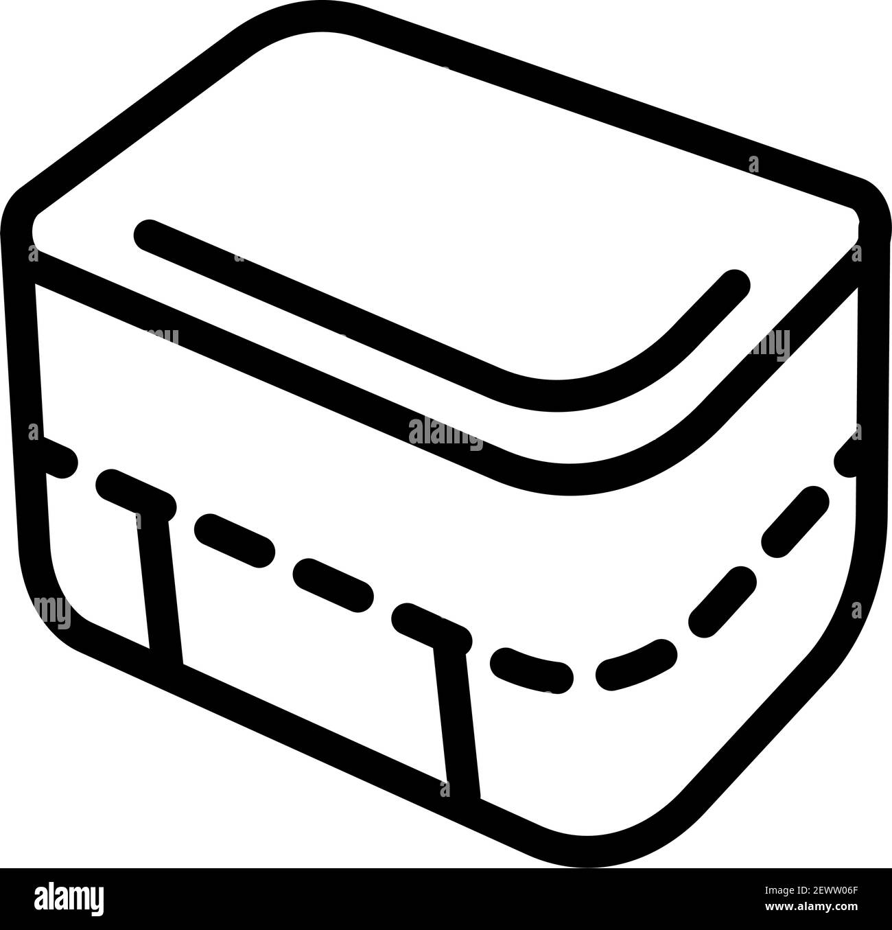 Lunchbox Umriss einfaches Symbol. Illustration von lunchbox Symbol Vektor für Web-Design isoliert auf weiß Stock Vektor