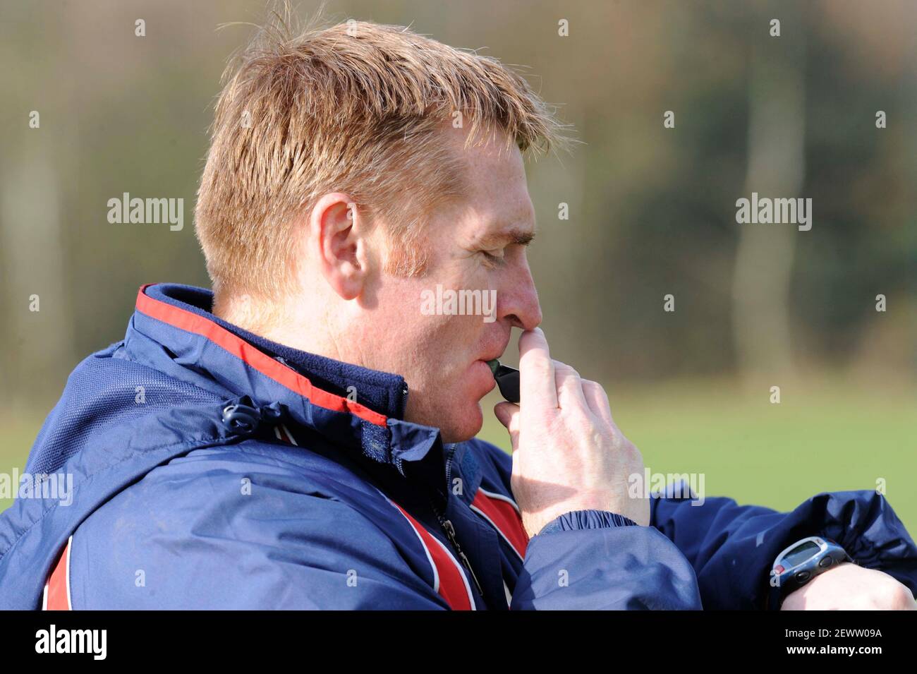 Deen Smith Walsall FC auf dem Trainingsgelände. 9/2/2011. BILD DAVID ASHDOWN Stockfoto