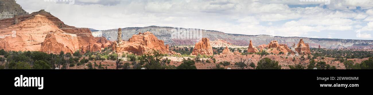 Kodachrome-Becken. Panoramalandschaft des Kodachrome Basin State Park, Utah, USA Stockfoto