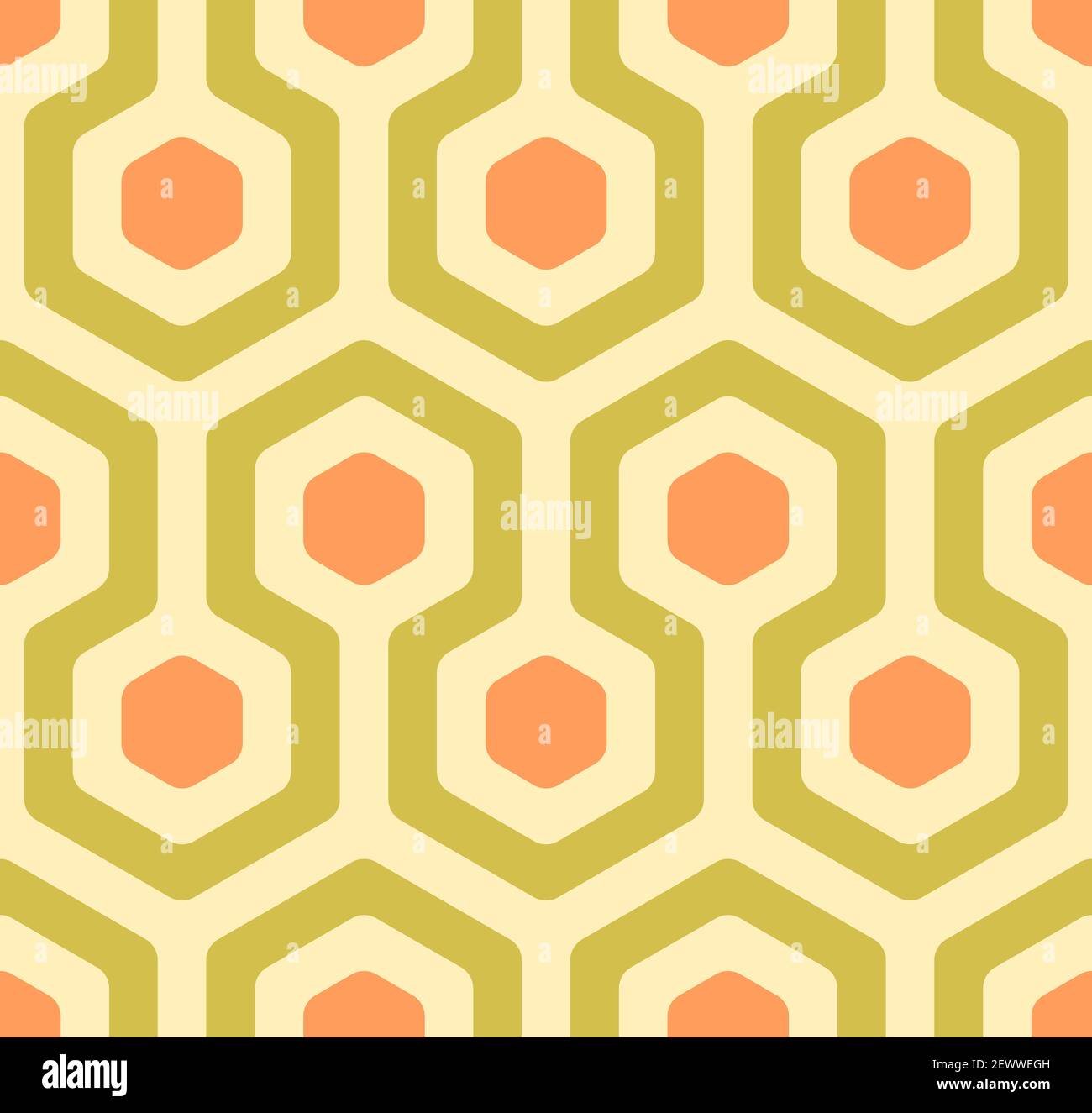 Nahtloses geometrisches Muster. Abstrakter Hintergrund der Sechseck-Figur. Pastell-Geschenkpapier und Stoffstruktur Stock Vektor