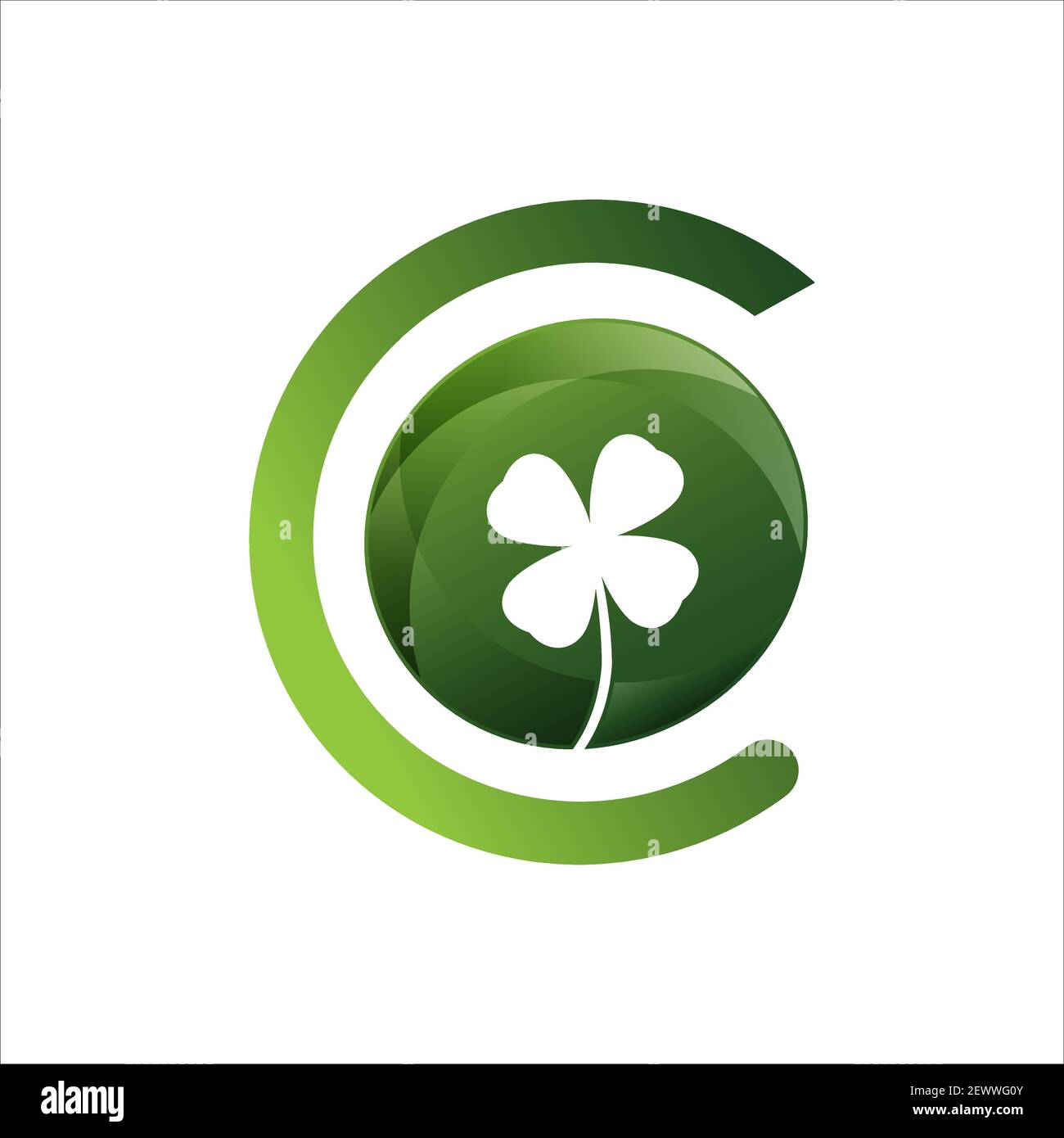 Flaches Design Kleeblätter Symbol isoliert auf weißem Hintergrund. Traditionelles irisches Symbol für St. Patricks Tag. Vektorgrafik EPS,8 EPS,10 Stock Vektor