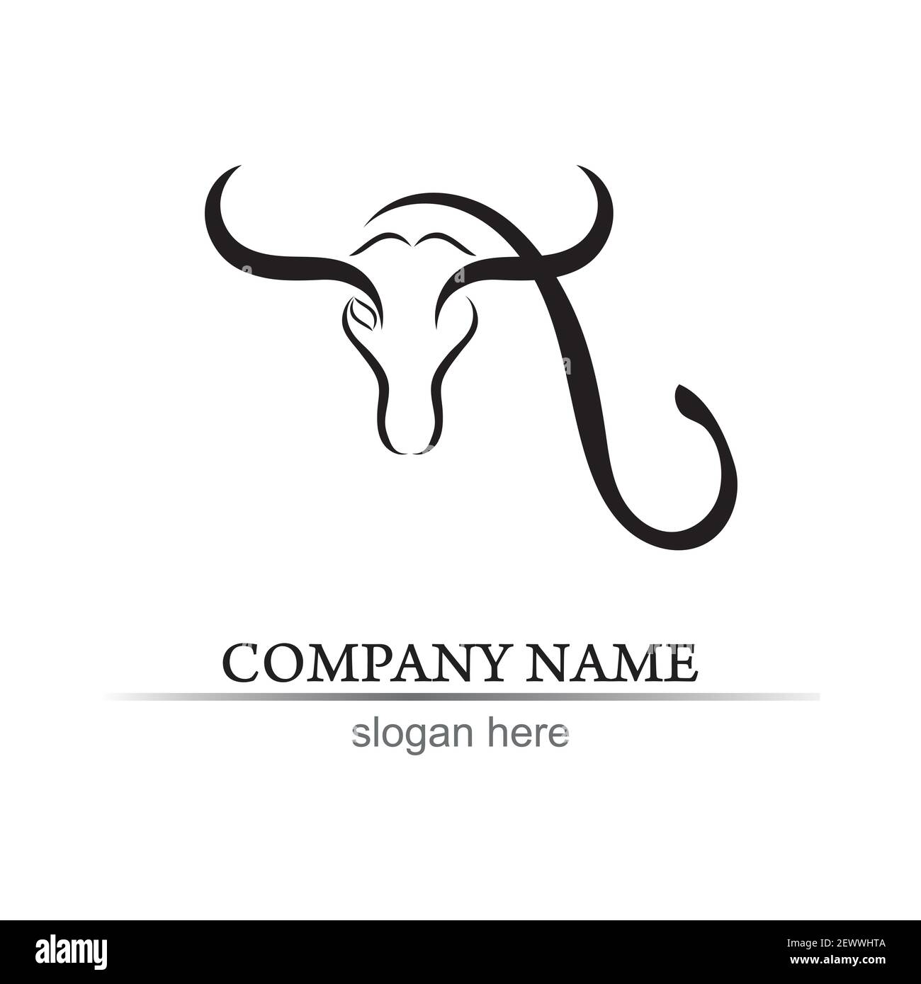 Stier Horn Logos und Symbole Vorlage Symbole app Stock Vektor