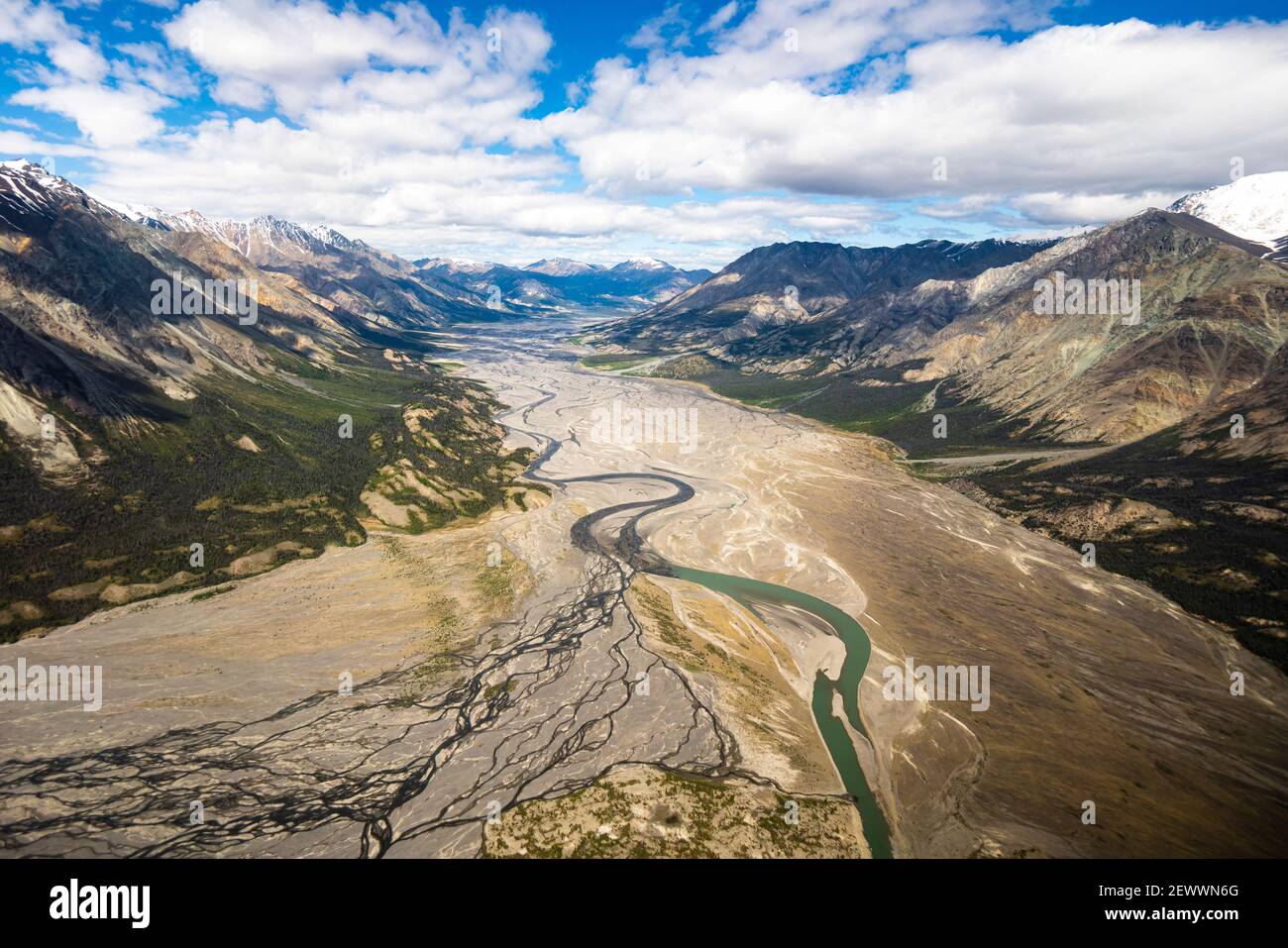 Glacian River Adern im Kluane National Park Yukon Kanada Stockfoto