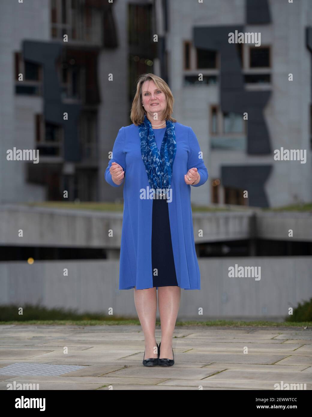 Edinburgh, Schottland, Großbritannien. März 2021, 3rd. Im Bild: Michelle Ballantyne MSP Scottish Leader of Reform UK und MSP für den Süden Schottlands. Michelle ist eine ehemalige Abgeordnete der schottischen Konservativen und Unionistischen Partei, wo sie vor kurzem ihre Mitgliedschaft aus der Partei zurückgetreten hat. Sie tritt der britischen Reform Party bei, die von Nigel Farage und Catherine Blaiklock mit dem erklärten Ziel gegründet wurde, für den Brexit zu werben.Kredit: Colin Fisher/Alamy Live News Stockfoto