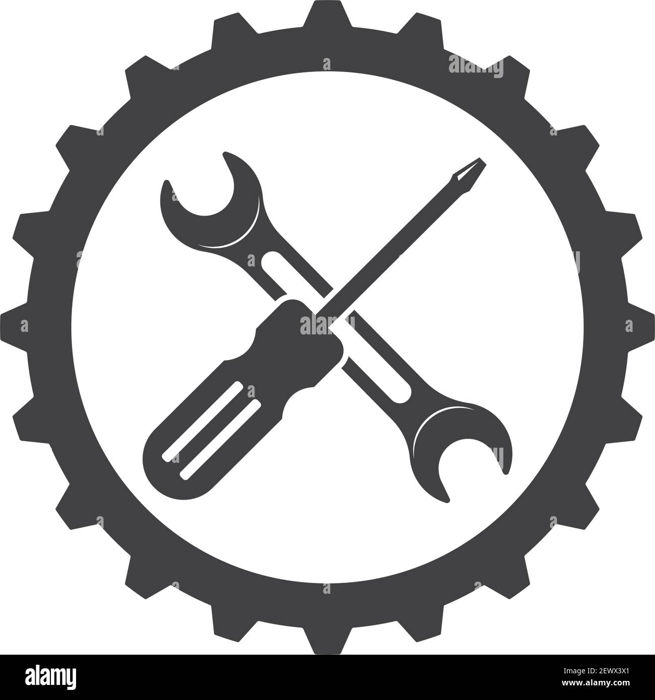Schraubenschlüssel Vektorgrafik und Symbol der Kfz-Reparatur-Design  Stock-Vektorgrafik - Alamy