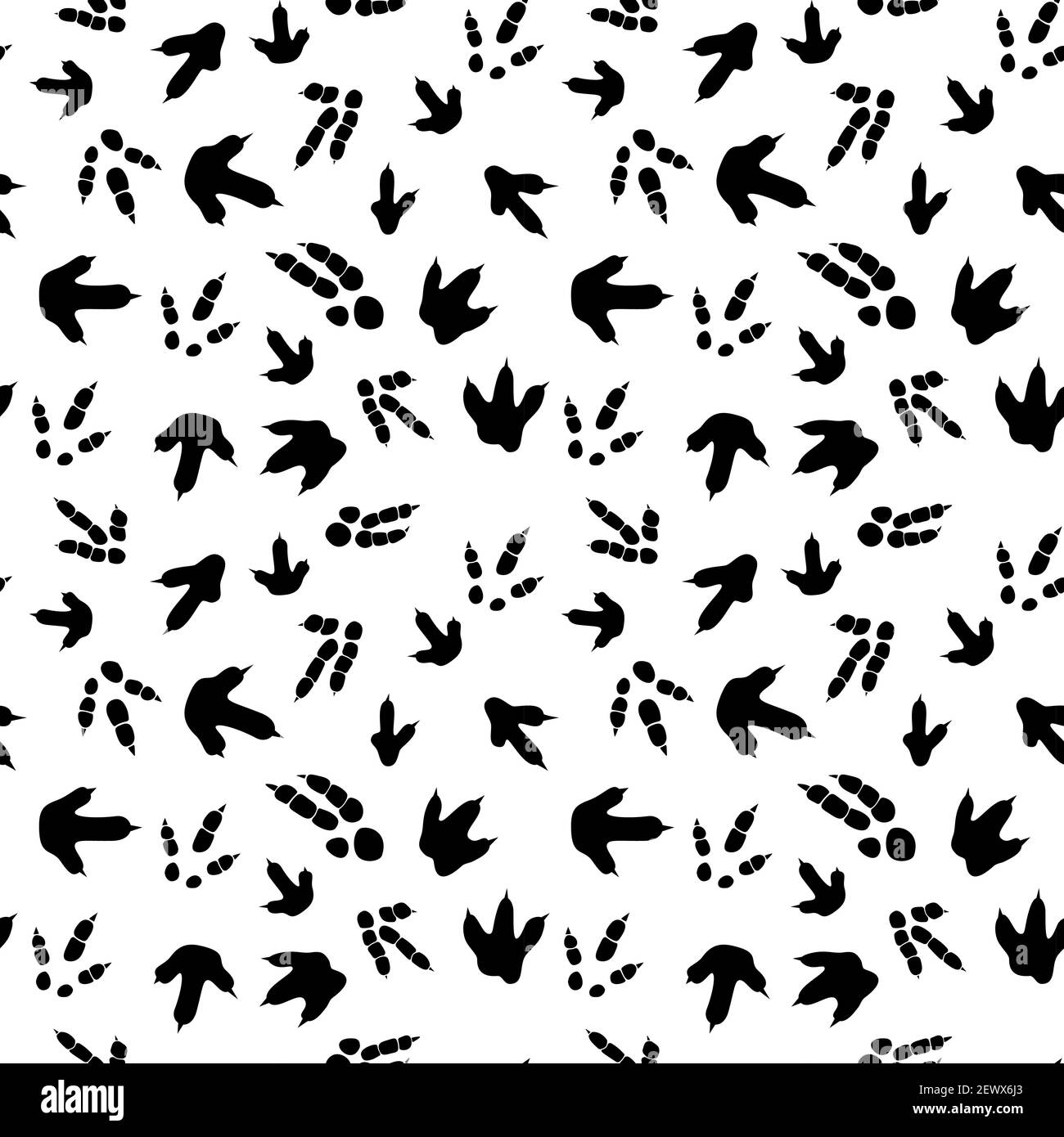 Dinosaurier Fußabdruck Spuren. Minimalistisches Nahtmuster. Hintergrund mit Pfote, Klaue Raubtier. Dinosaurier Fußabdruck Illustration perfekt für Textil-, Wrap-und Stock Vektor Dinosaurier Fußabdruck Spuren. Minimalistisches Nahtmuster. Hintergrund mit Pfote, Klaue Raubtier. Dinosaurier Fußabdruck Illustration perfekt für Textil-, Wrap-und Stock Vektor