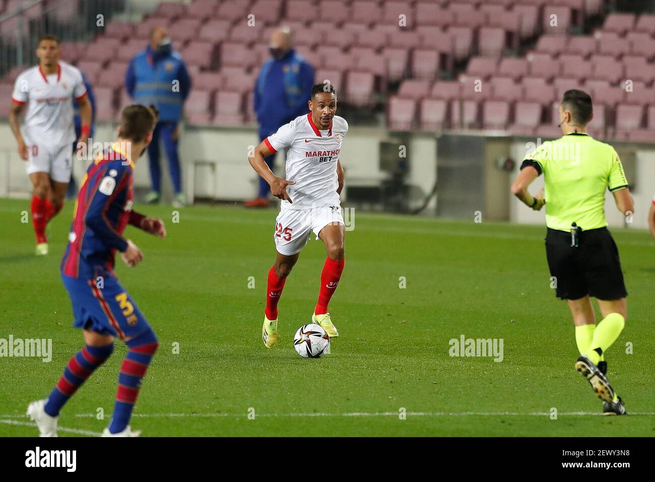 Barcelona Spanien. Marz 2021 3rd. Fernando Sevilla FuBball Spanische Copa del Rey Halbfinale 2nd Bein Match zwischen FC Barcelona 3 0 Sevilla FC im Camp Nou in Barcelona Spanien Quelle Mutsu Kawamori ...