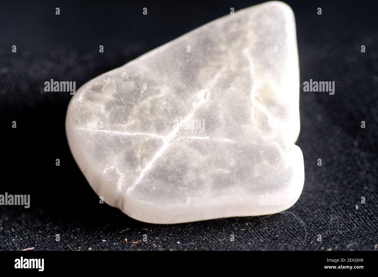 Ulextite oder tv Rock mineral Probe, weiß transluzent Stein Stockfoto