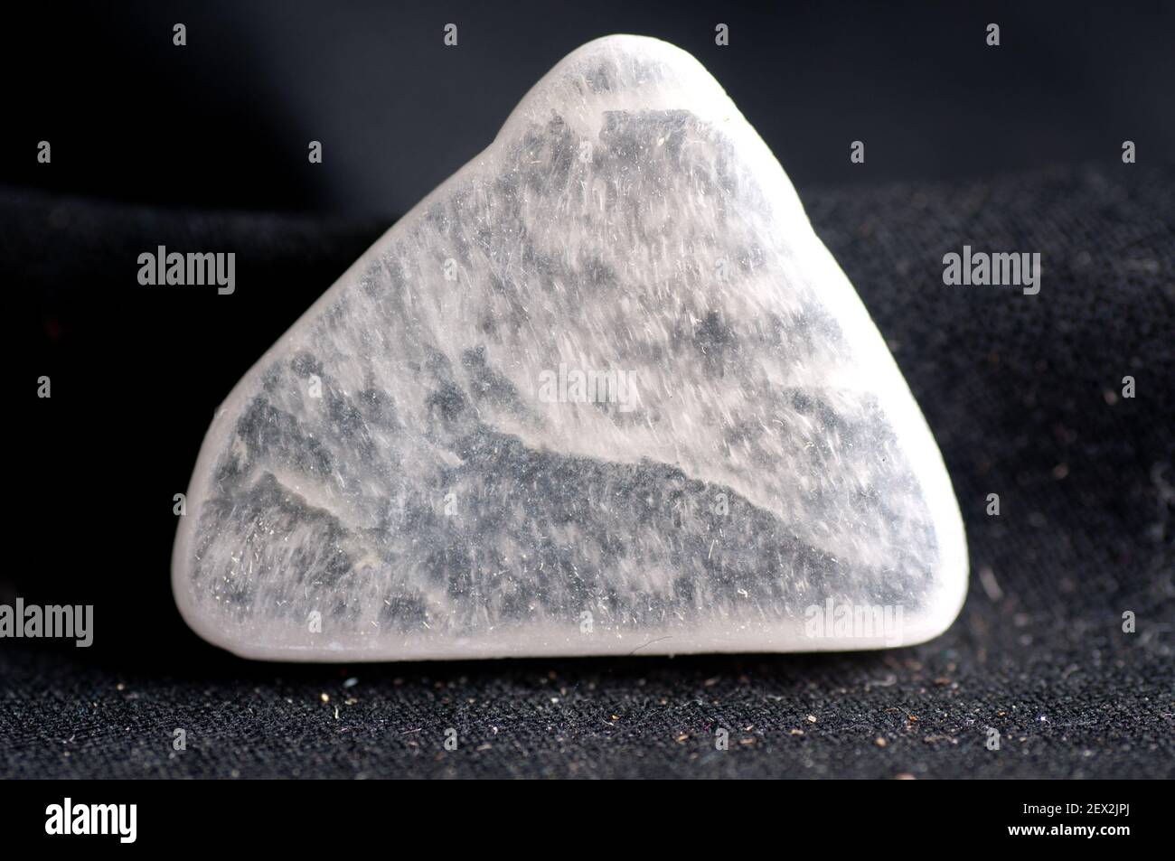 Ulextite oder tv Rock mineral Probe, weiß transluzent Stein Stockfoto