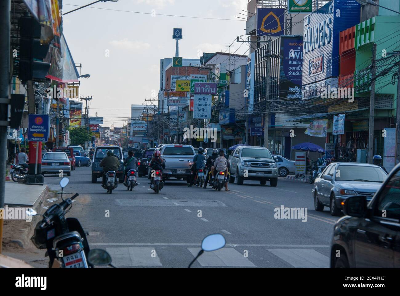 14,11.2011, Chiang Mai, Thailand. Rush Hour in der Stadt Chiang Mai im Norden Thailands Stockfoto