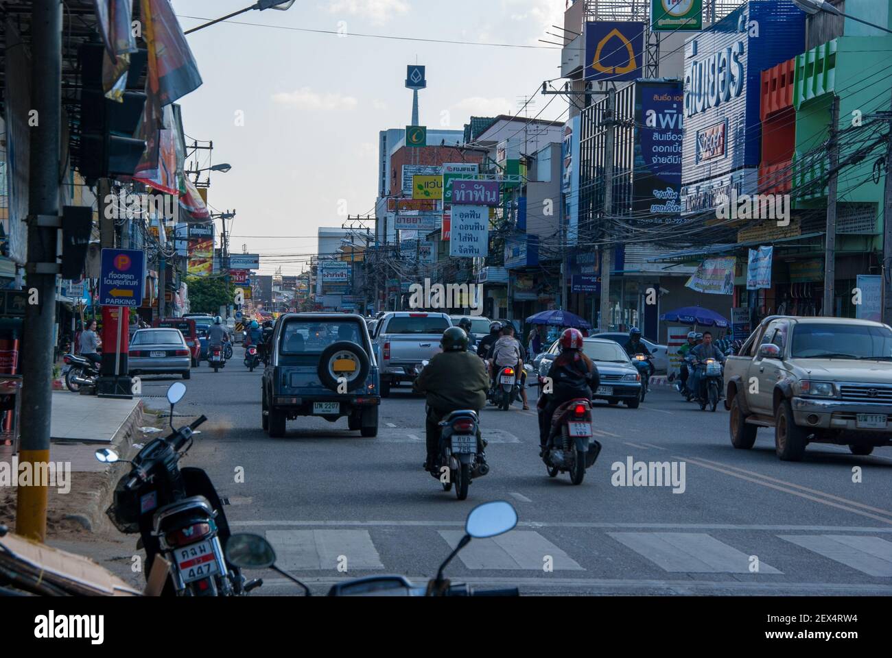 14,11.2011, Chiang Mai, Thailand. Rush Hour in der Stadt Chiang Mai im Norden Thailands Stockfoto