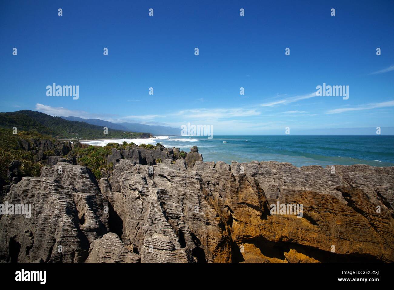 Punakaiki Pancake Rocks New Zealand West Coast National Park South Insel Stockfoto