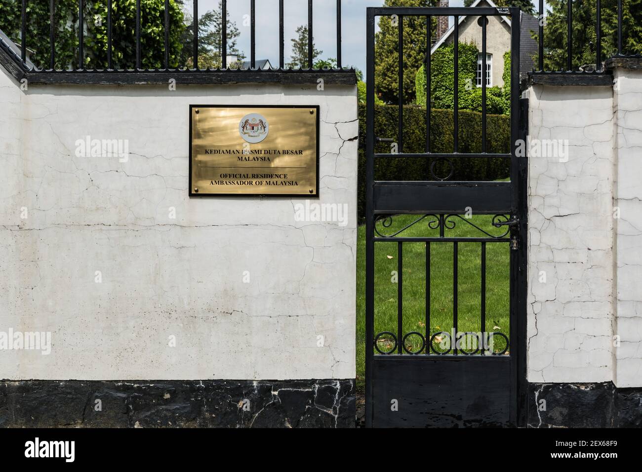 Der offizielle Wohnsitz von Malaysia in Brüssel, Belgien Stockfoto