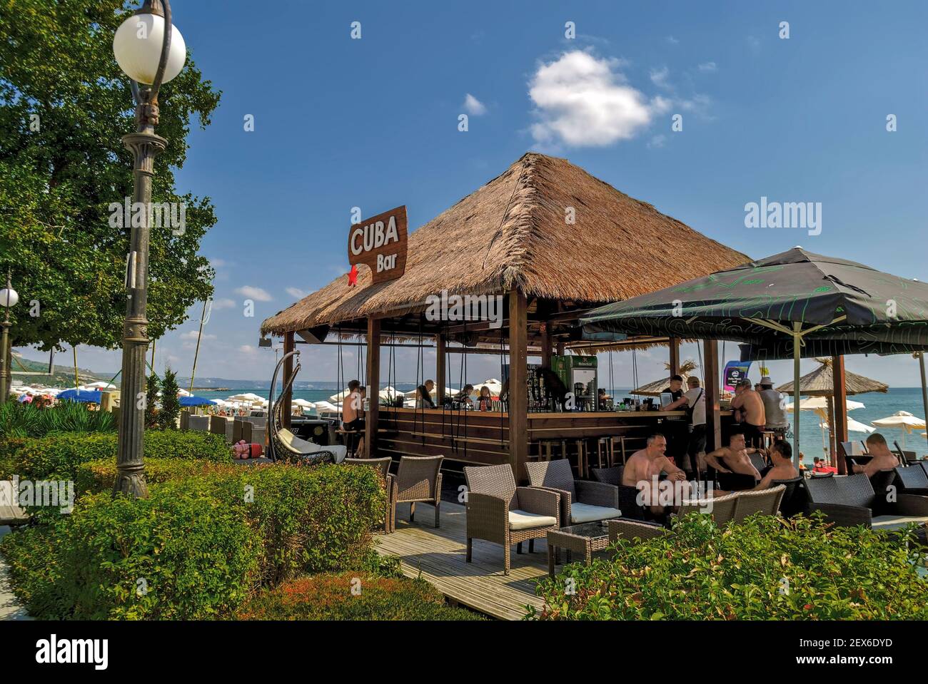 Strandbar.Goldstrand Resort.Schwarzes Meer Bulgarien Stockfoto