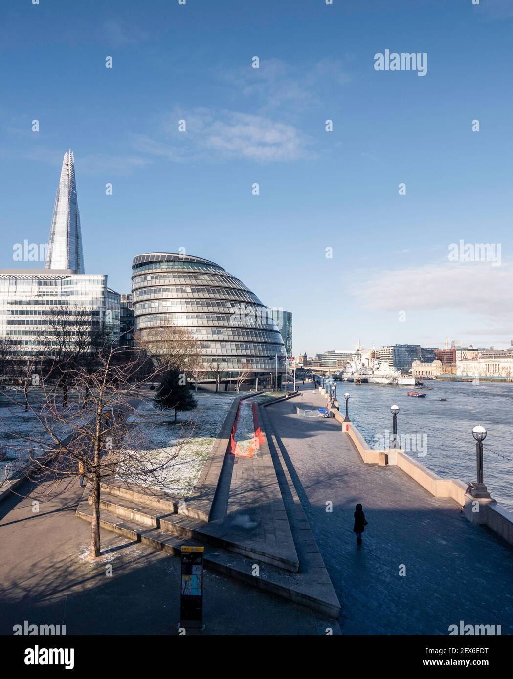 Hauptstadt von London während der Wintersperre 2021 in Großbritannien. Stockfoto
