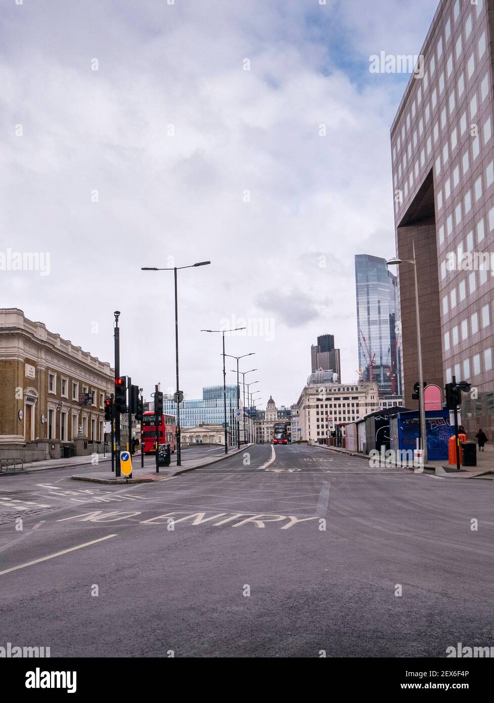 Hauptstadt von London während der Wintersperre 2021 in Großbritannien. Stockfoto