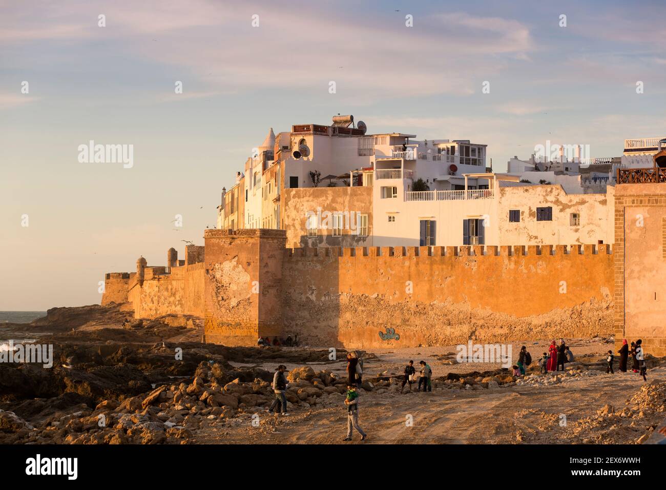 Sqala de Laville, die Befestigungsanlagen oder Wälle der Außenmauern der Stadt entworfen, um Schutz vor Seeangriffen zu geben. Stockfoto