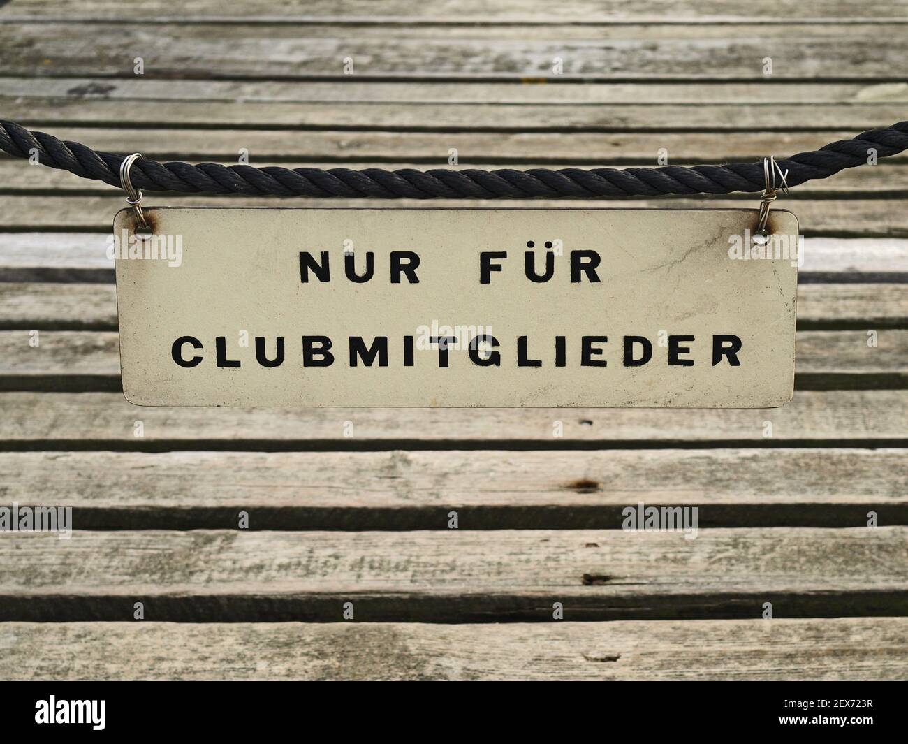 Nur Club-Mitglieder, Deutschland Stockfoto