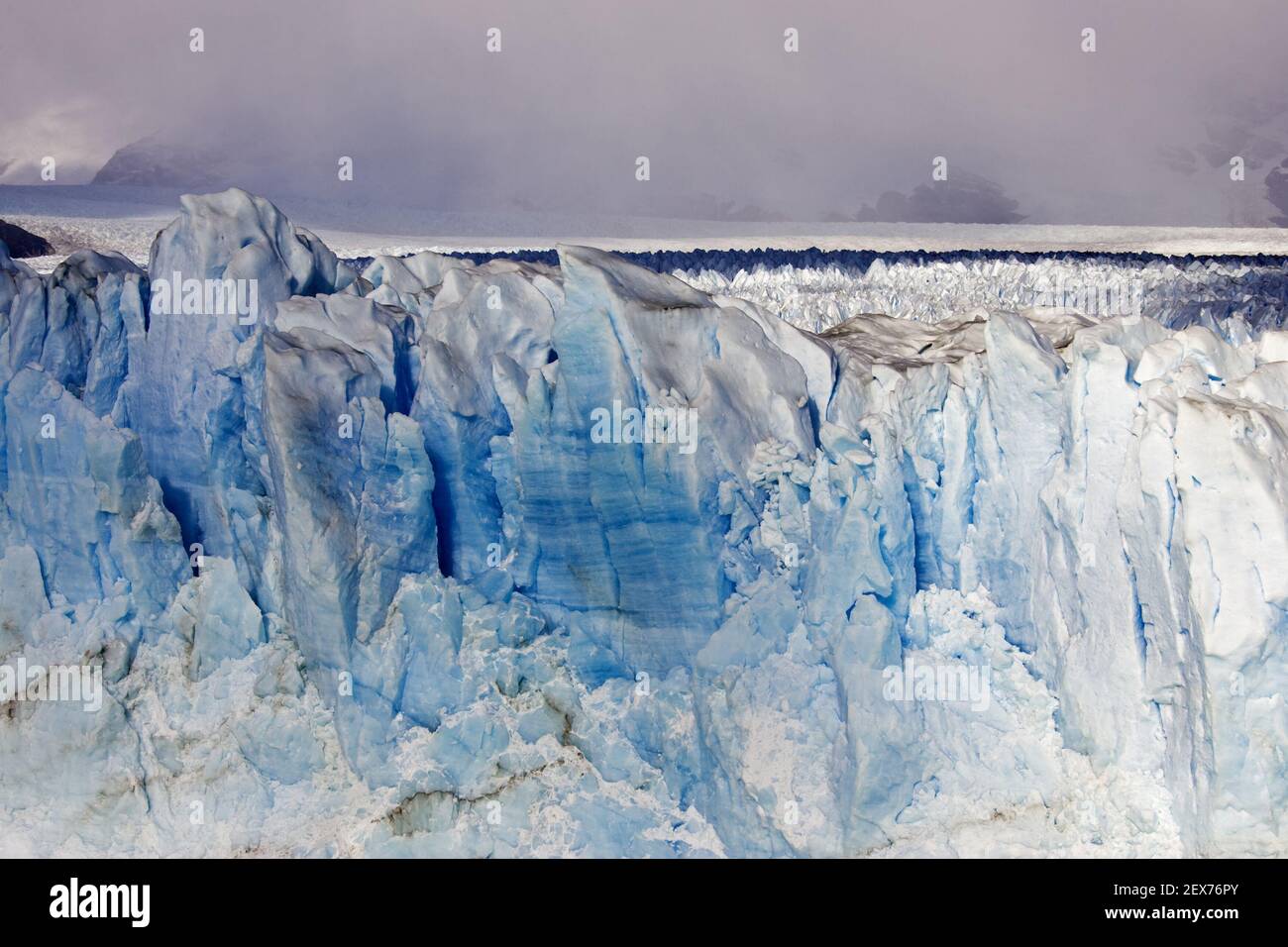 Eismassen am Perito Moreno Gletscher, Patagonien, Eismassen am Perito Moreno Gletscher, Patagonien Stockfoto