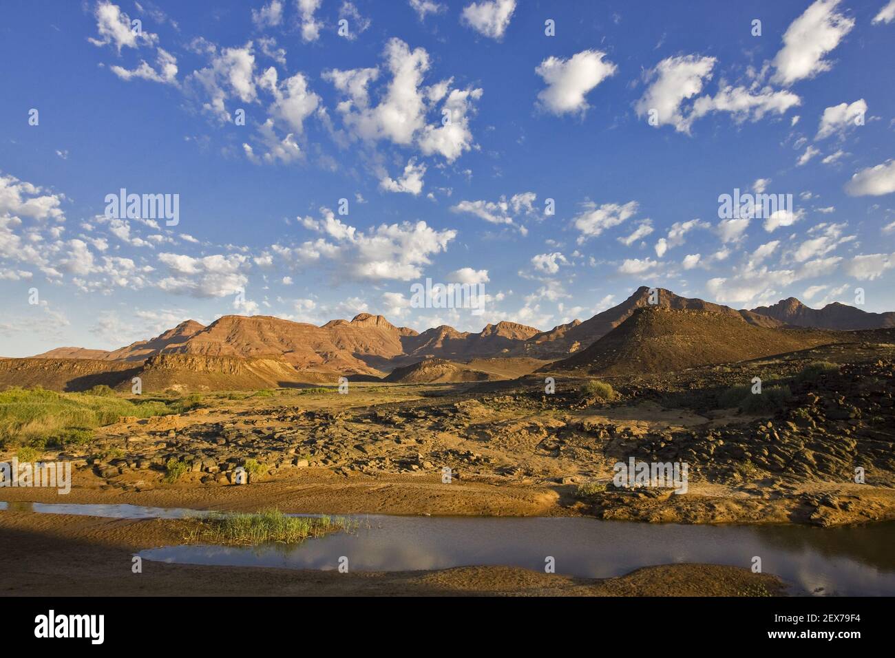 Landschaft bei Aba Huab in Damaraland, Namibia, Afrika, Landschaft bei Huab in Damarland, Afrika Stockfoto