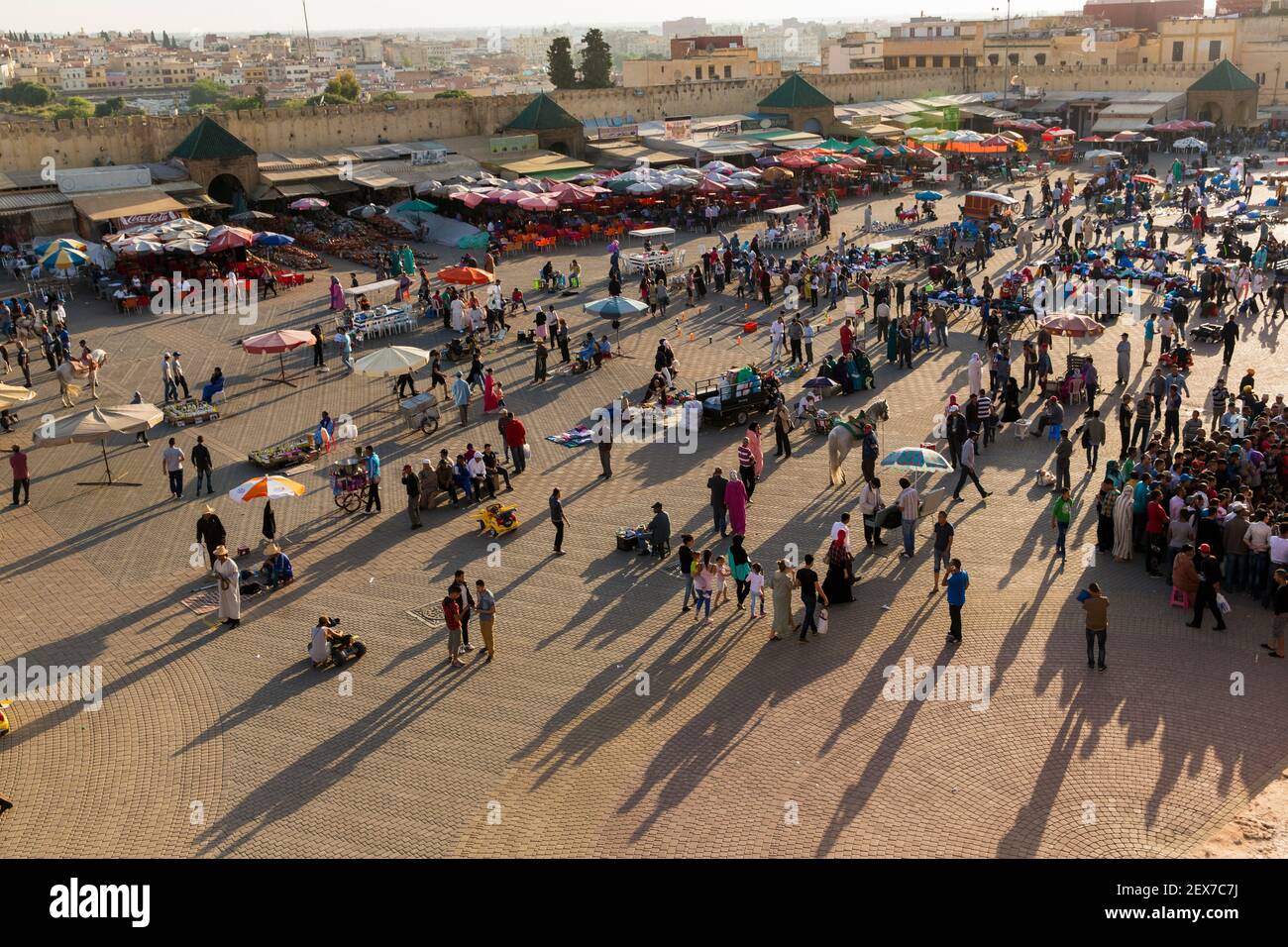Marokko, Meknes, Place el-Hedime Stockfoto
