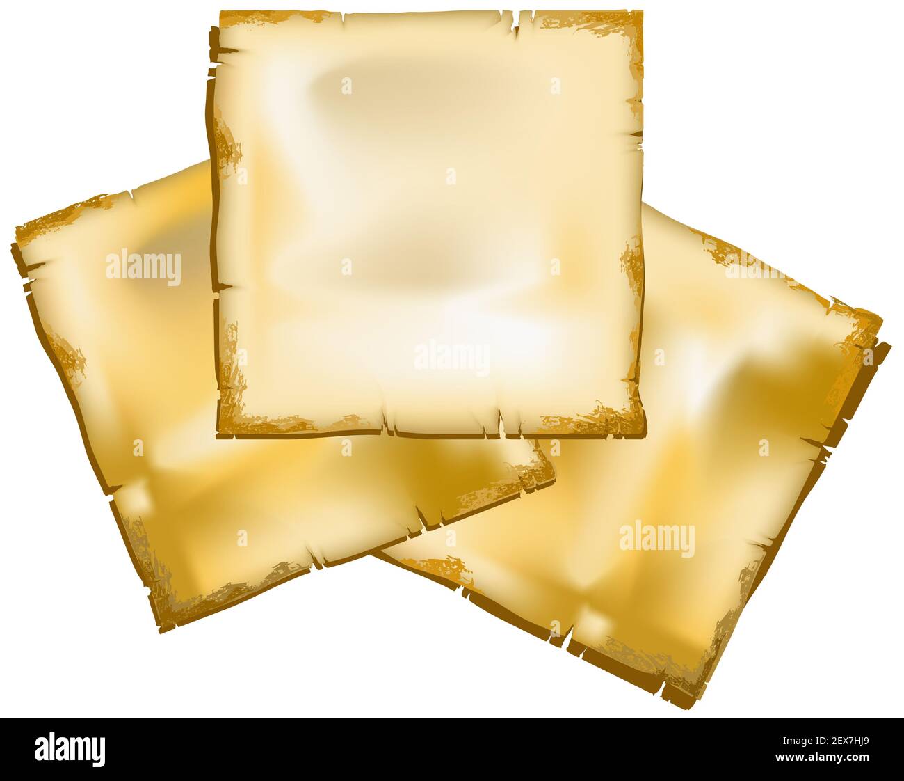 Alte Blätter Papier Stockfoto