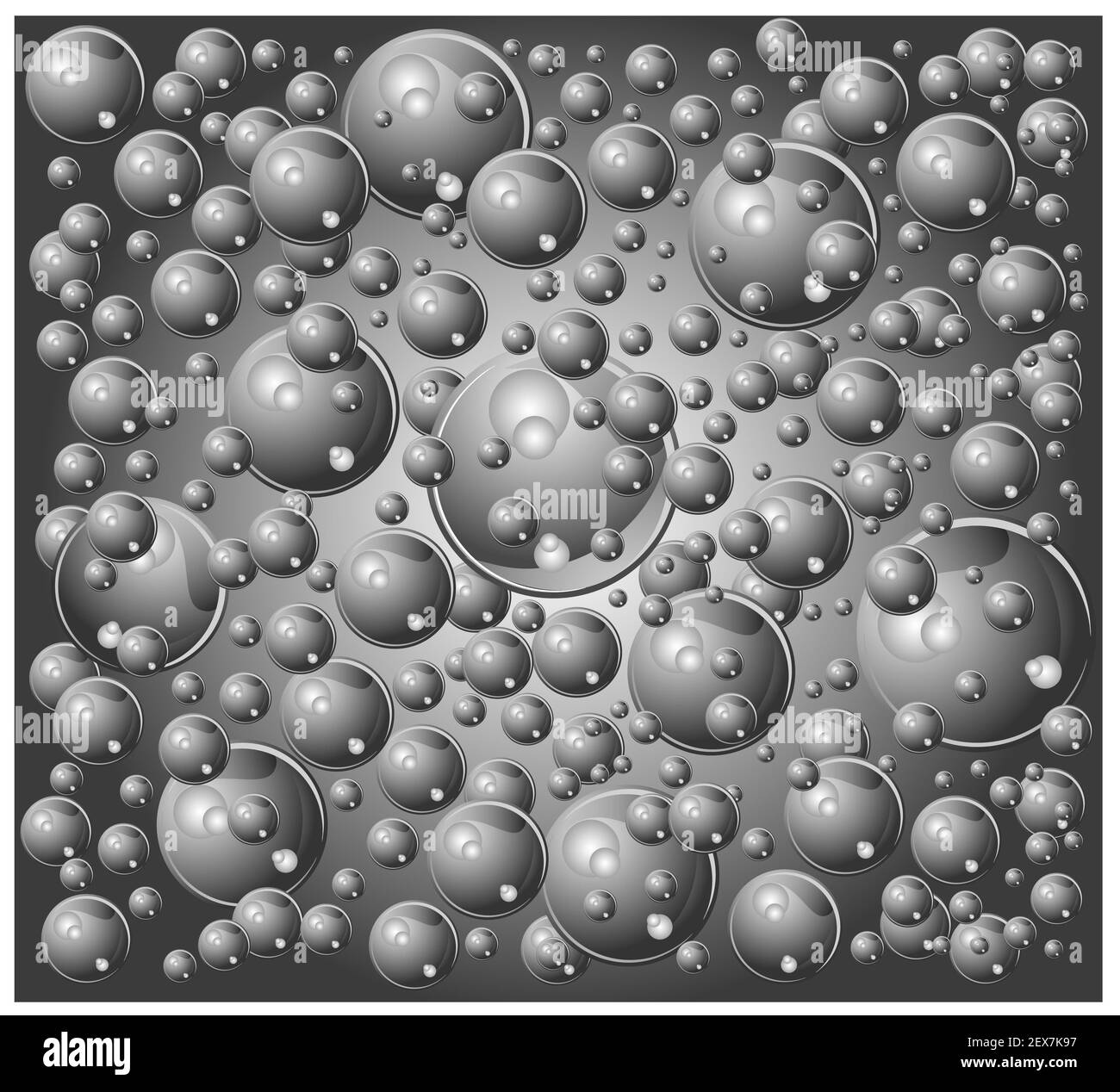 Blasen in schwarz-weiß Stockfoto