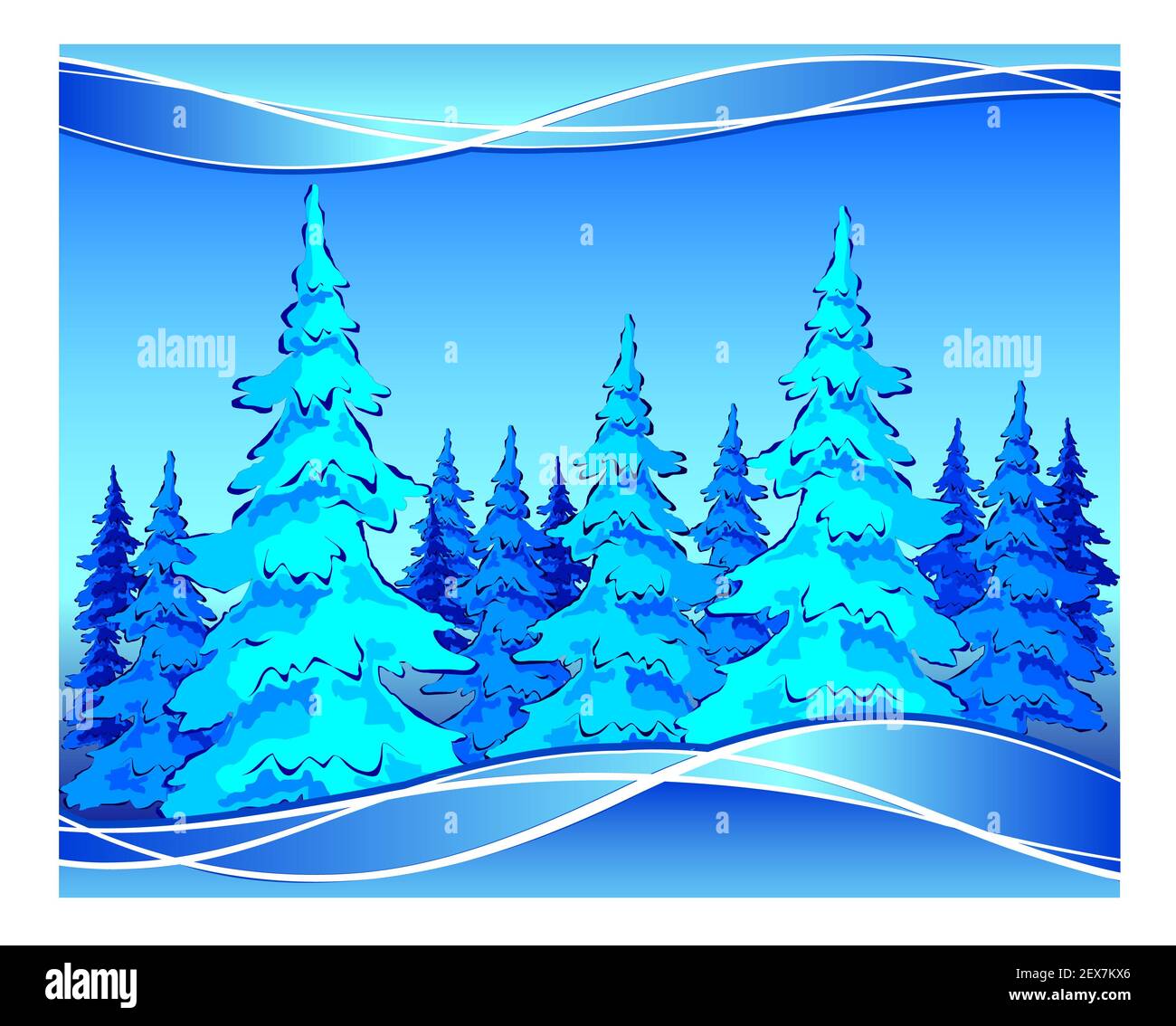 Winterwald Stockfoto