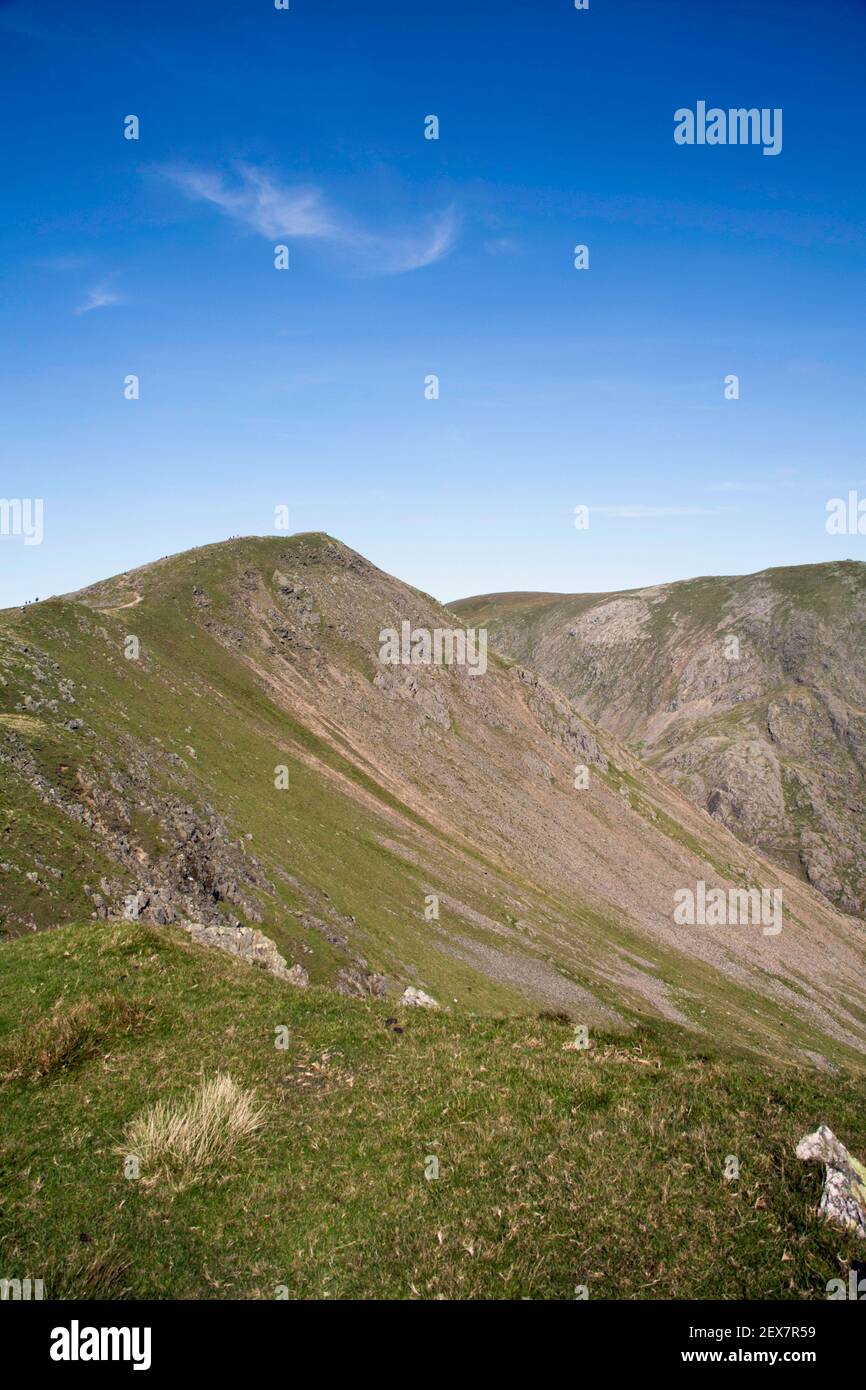 Der Gipfelgrat des Dow Crag Coniston Lake District National Park Cumbria England Stockfoto